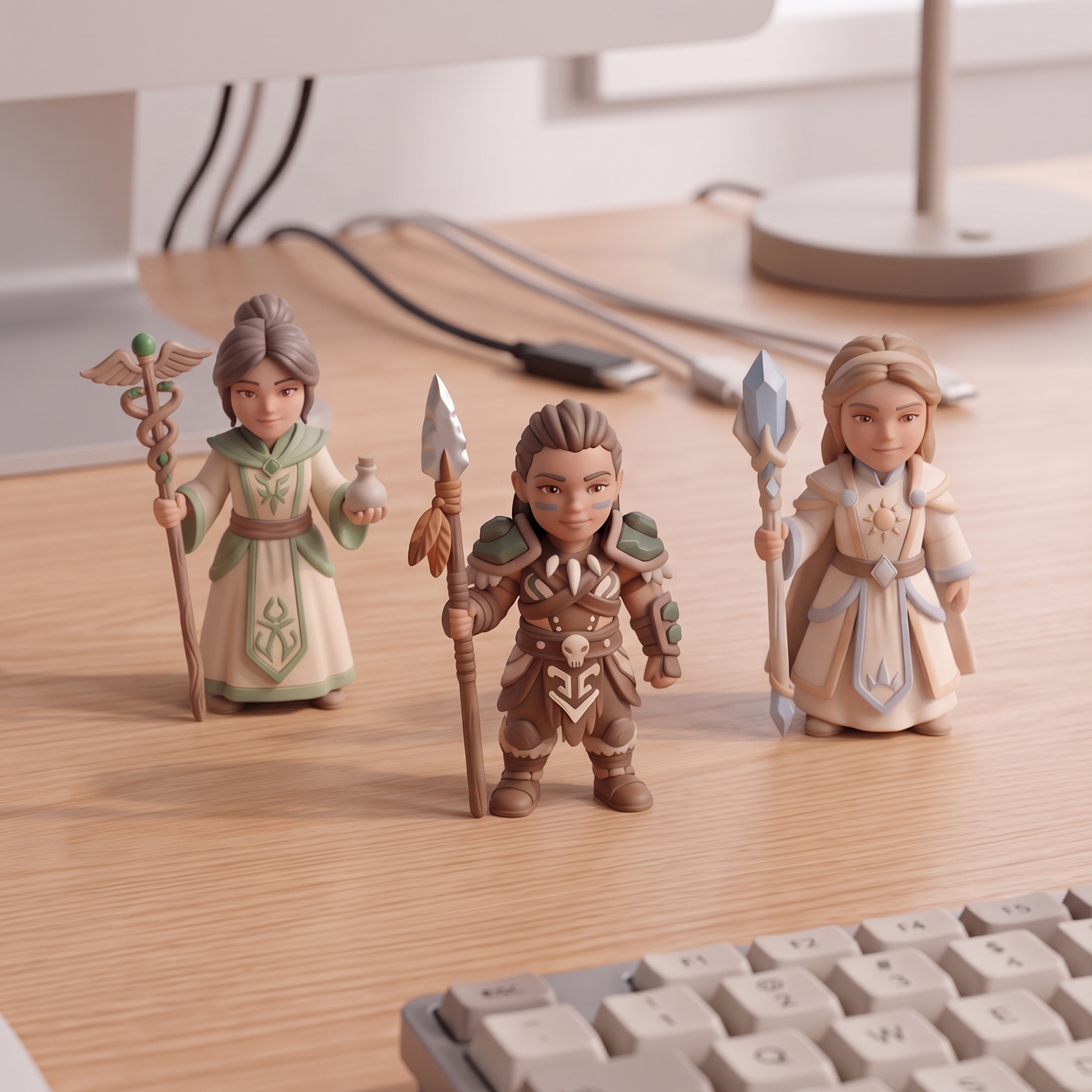 Custom 3D Character Figures Figurine – Fantasy RPG Style