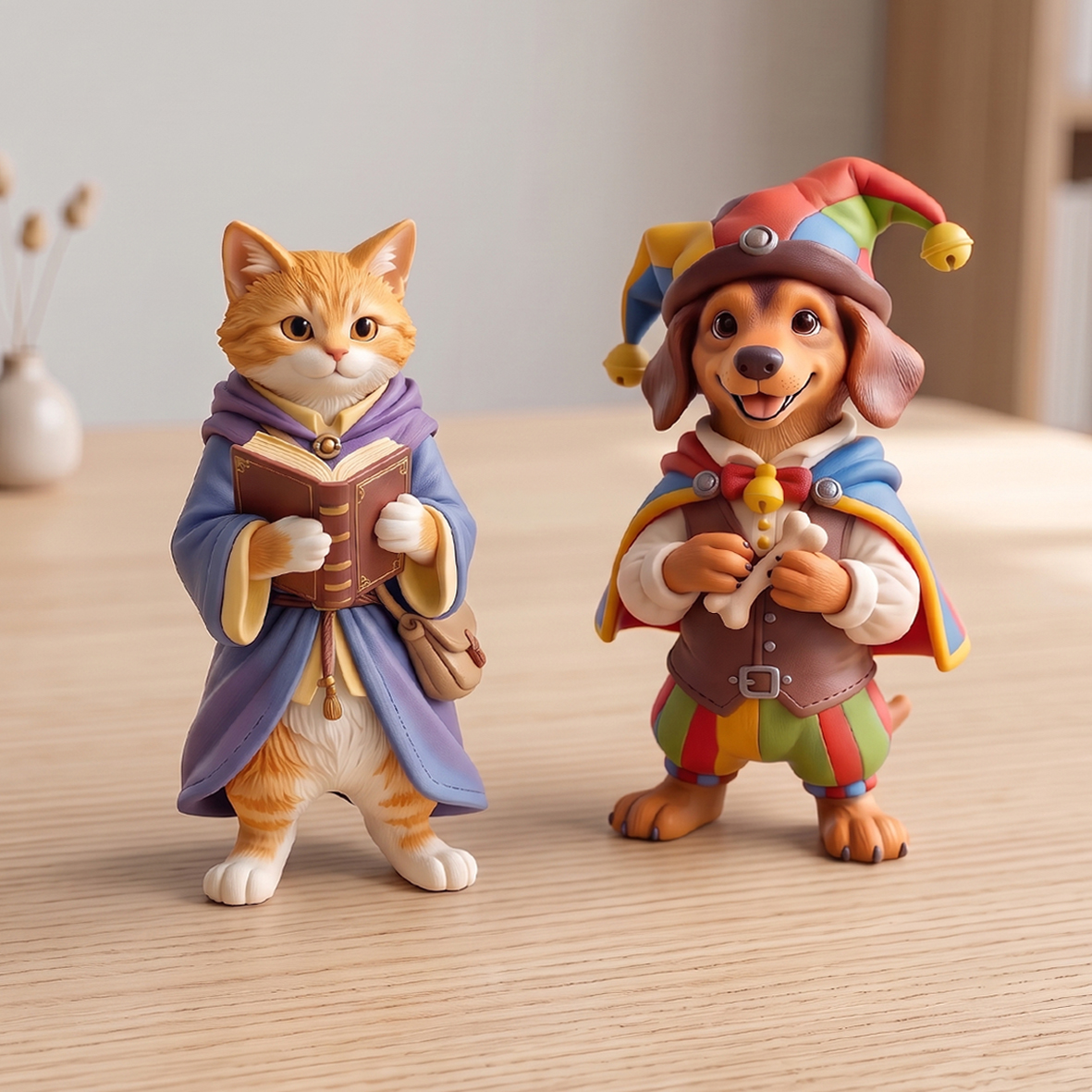 Customizable Pet Anthropomorphic Desk Figurine –  Fantasy Style