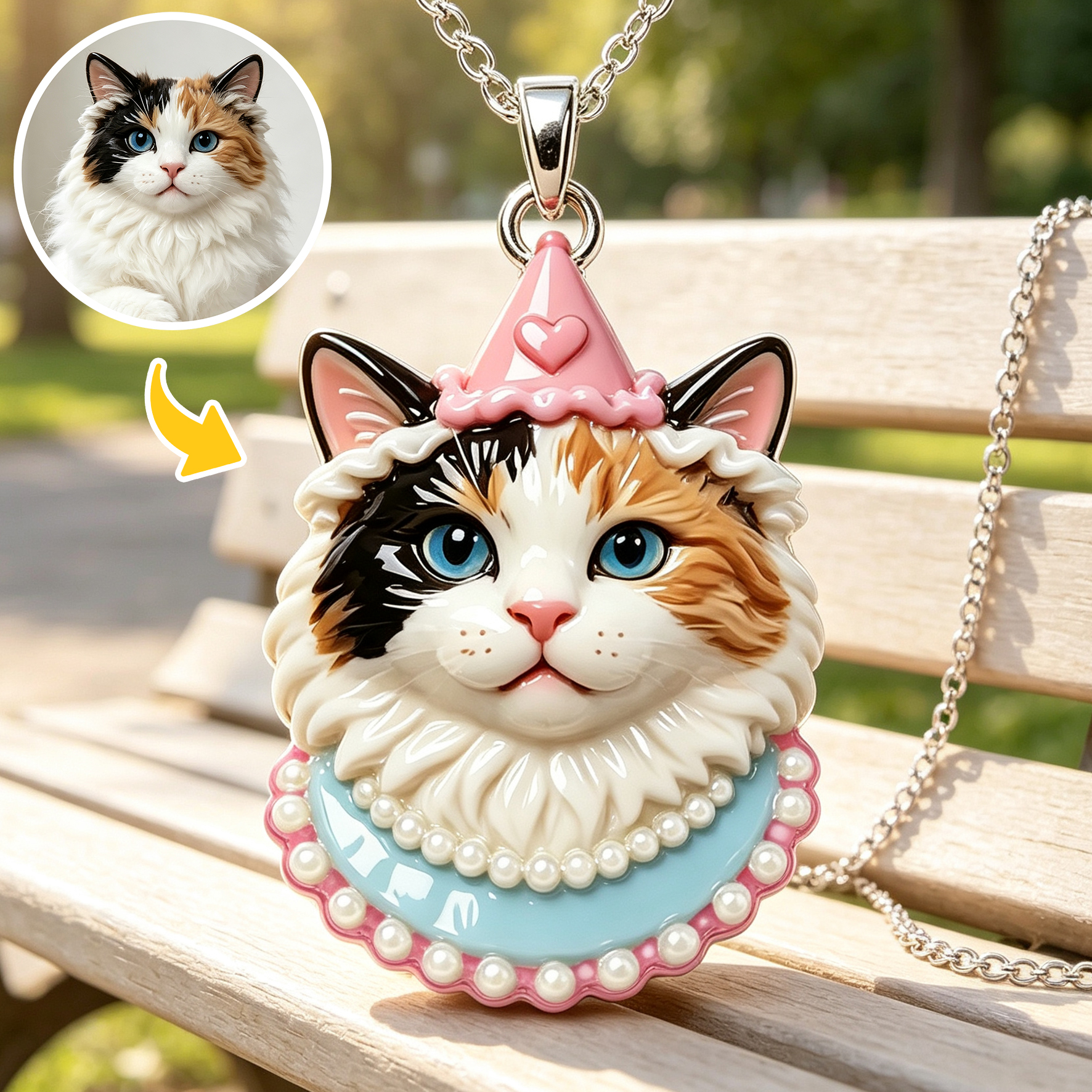Personalized necklaces, customizable pet pendants, dog and cat portrait necklaces, commemorative gifts, and the perfect present for pet lovers.