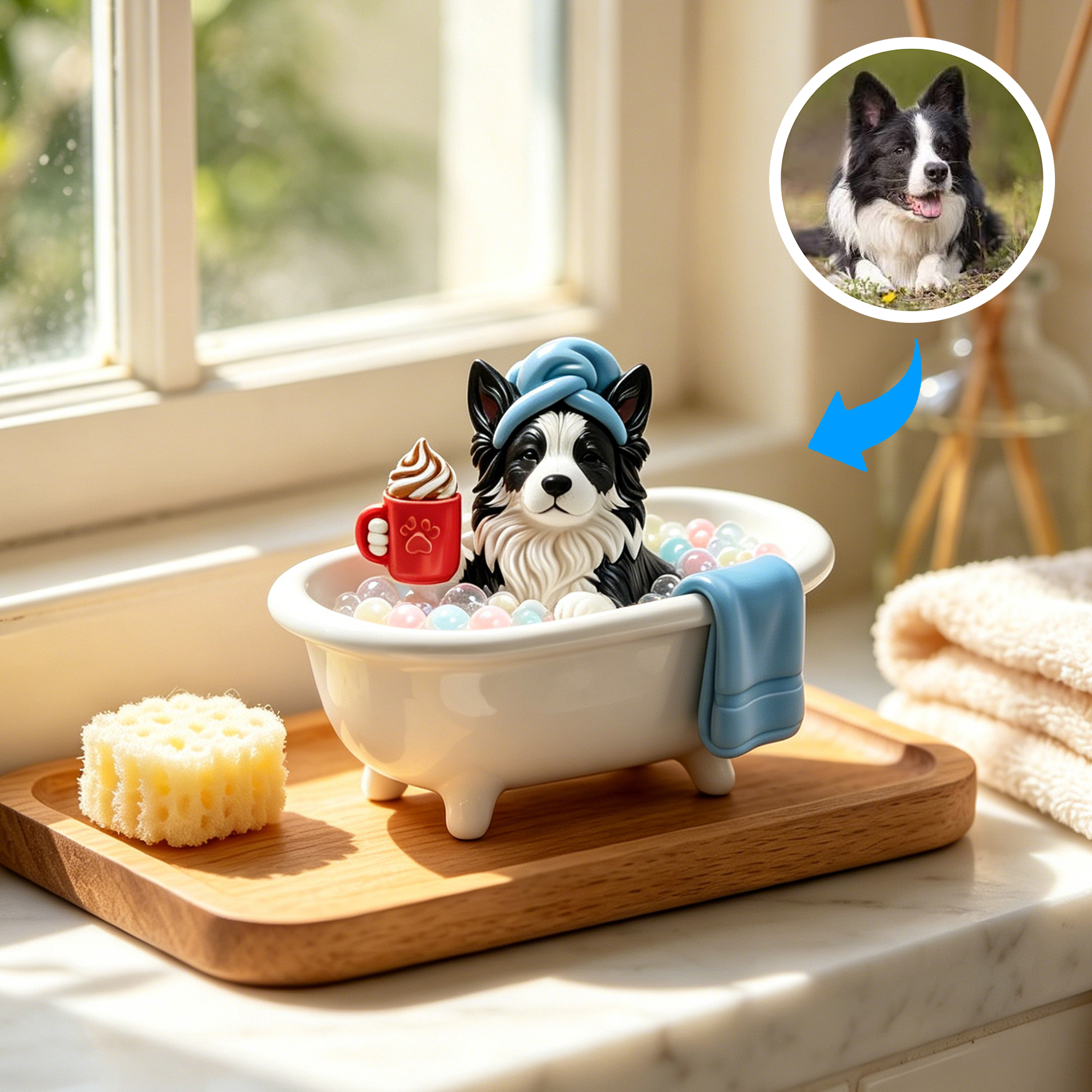 Cute 3D Custom Mini Ornaments of Characters or Pets | Made of resin, compatible with cars and offices, multi-purpose for dashboard/desktop/hanging, cartoon theme, perfect for Valentine's Day gifts.