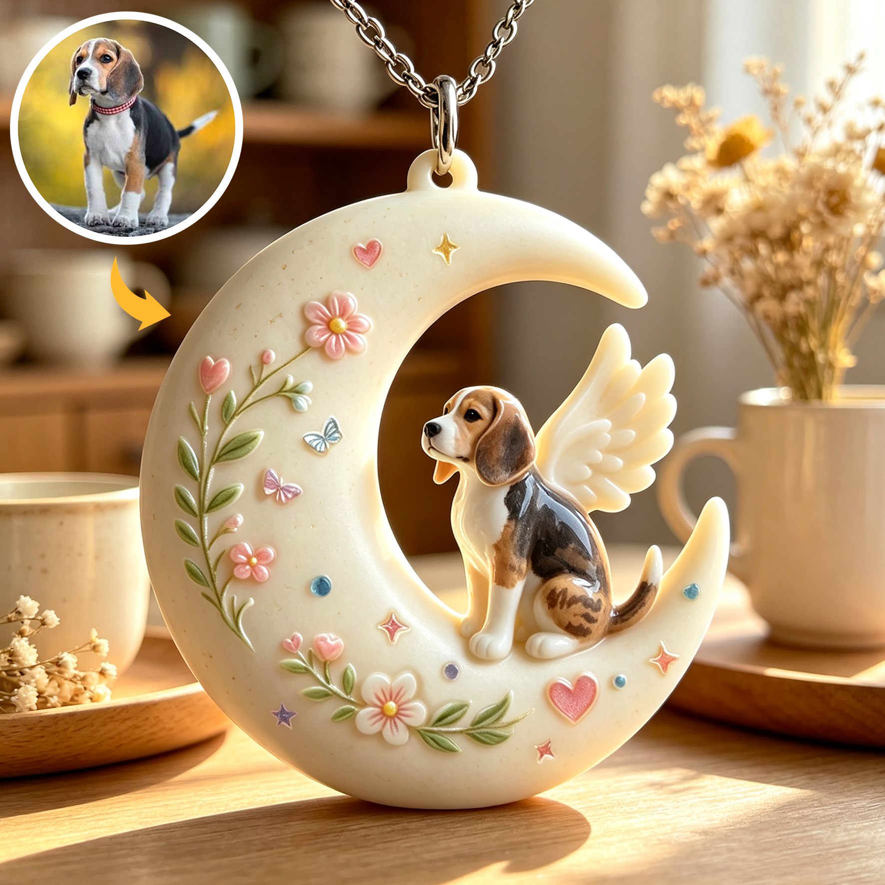 Personalized necklaces, customizable pet pendants, dog and cat portrait necklaces, commemorative gifts, and the perfect present for pet lovers.