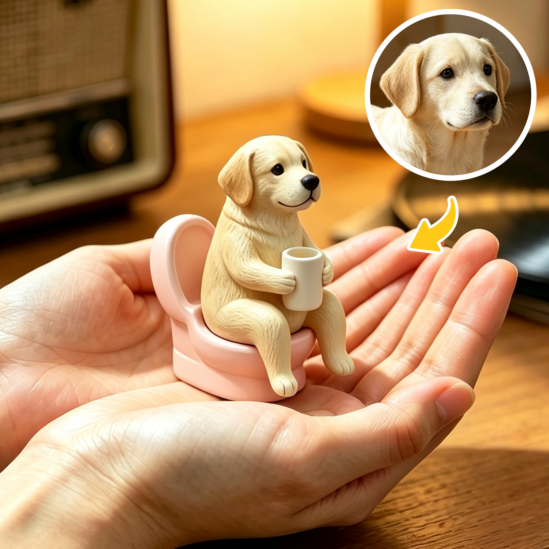 Cute 3D Custom Mini Ornaments of Characters or Pets | Made of resin, compatible with cars and offices, multi-purpose for dashboard/desktop/hanging, cartoon theme, perfect for Valentine's Day gifts.