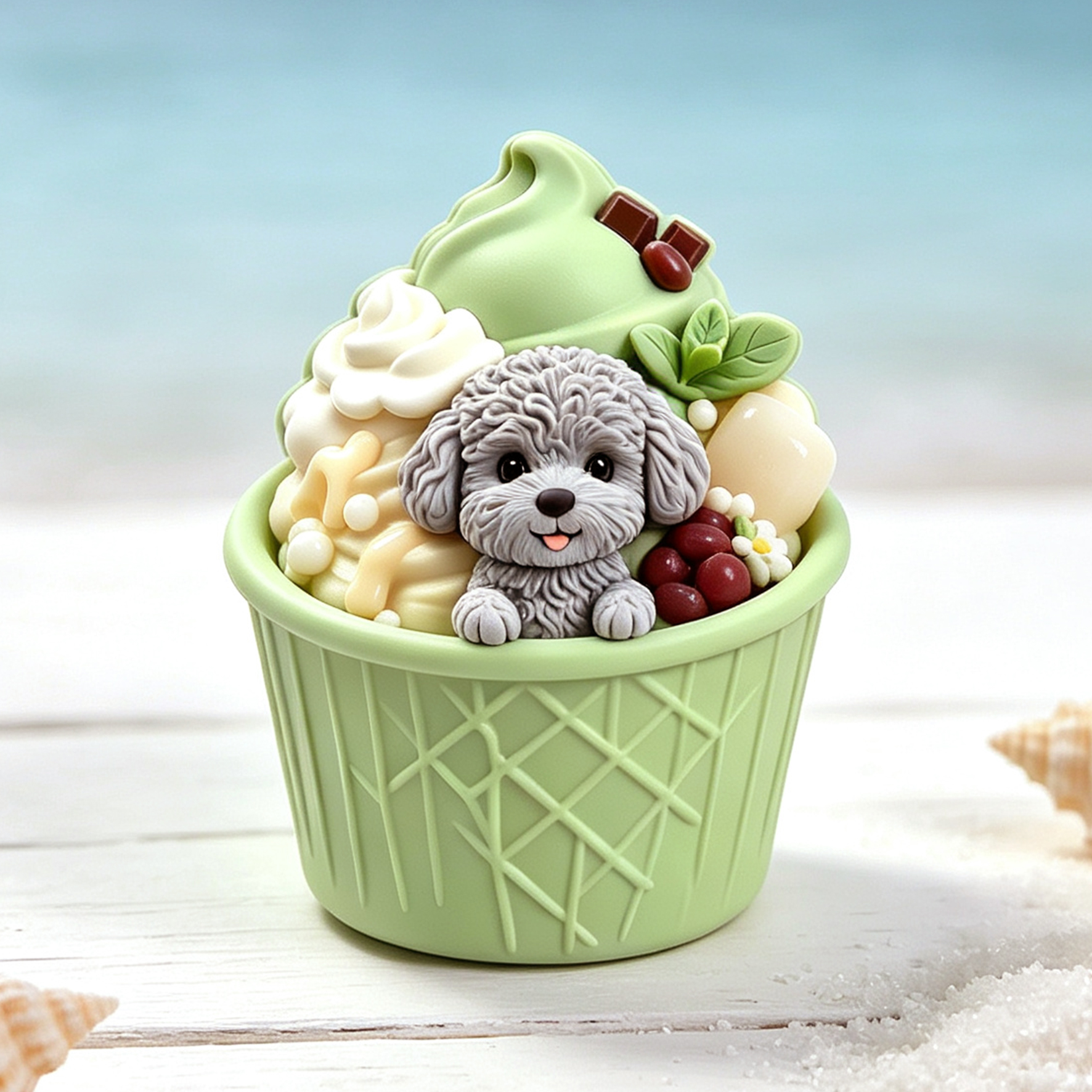 Custom 3D Relief Cartoon Fridge Magnet | Customizable with Pet Photos | Personalized 3D Printed Ice Cream Pet Refrigerator Magnets
