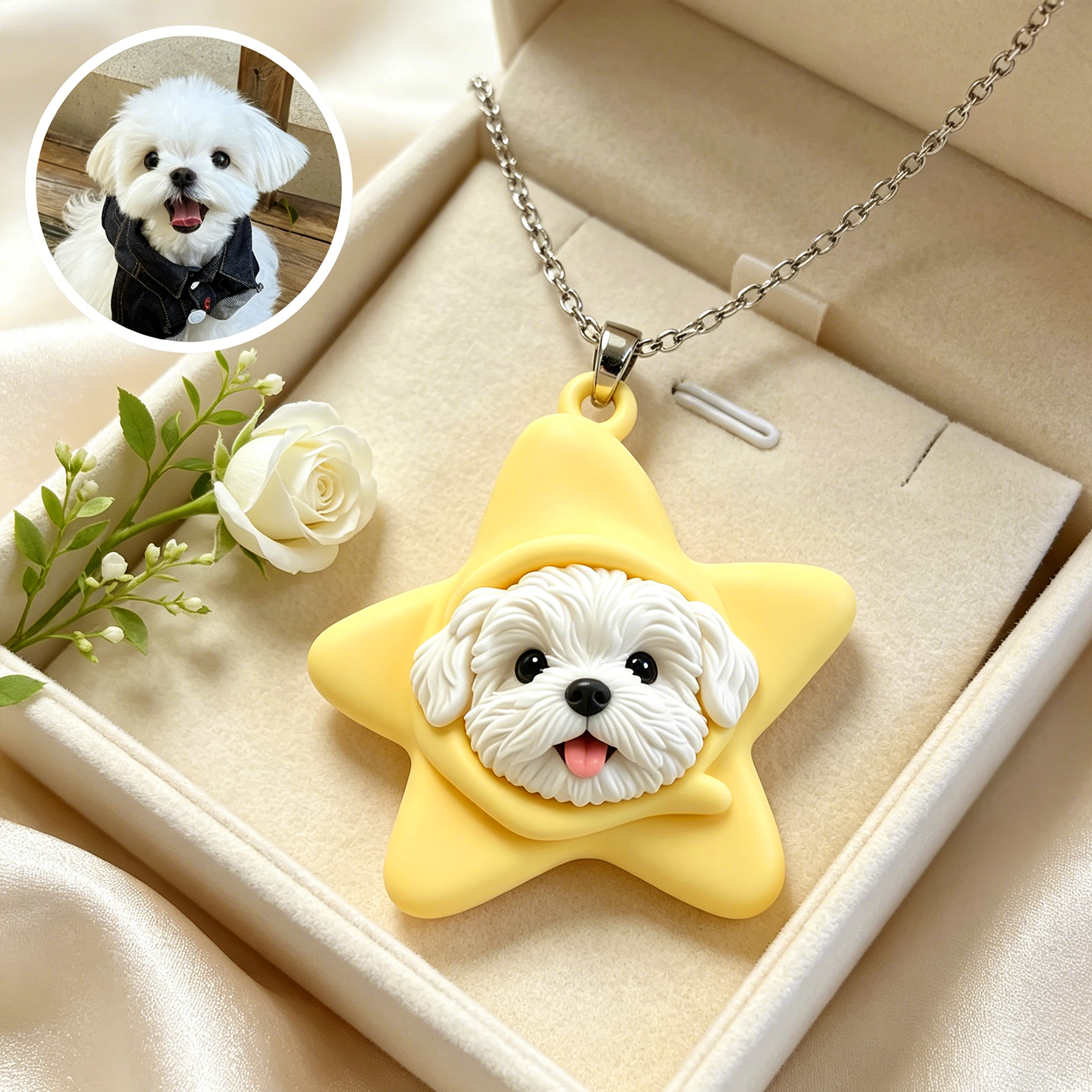 Personalized necklaces, customizable pet pendants, dog and cat portrait necklaces, commemorative gifts, and the perfect present for pet lovers.