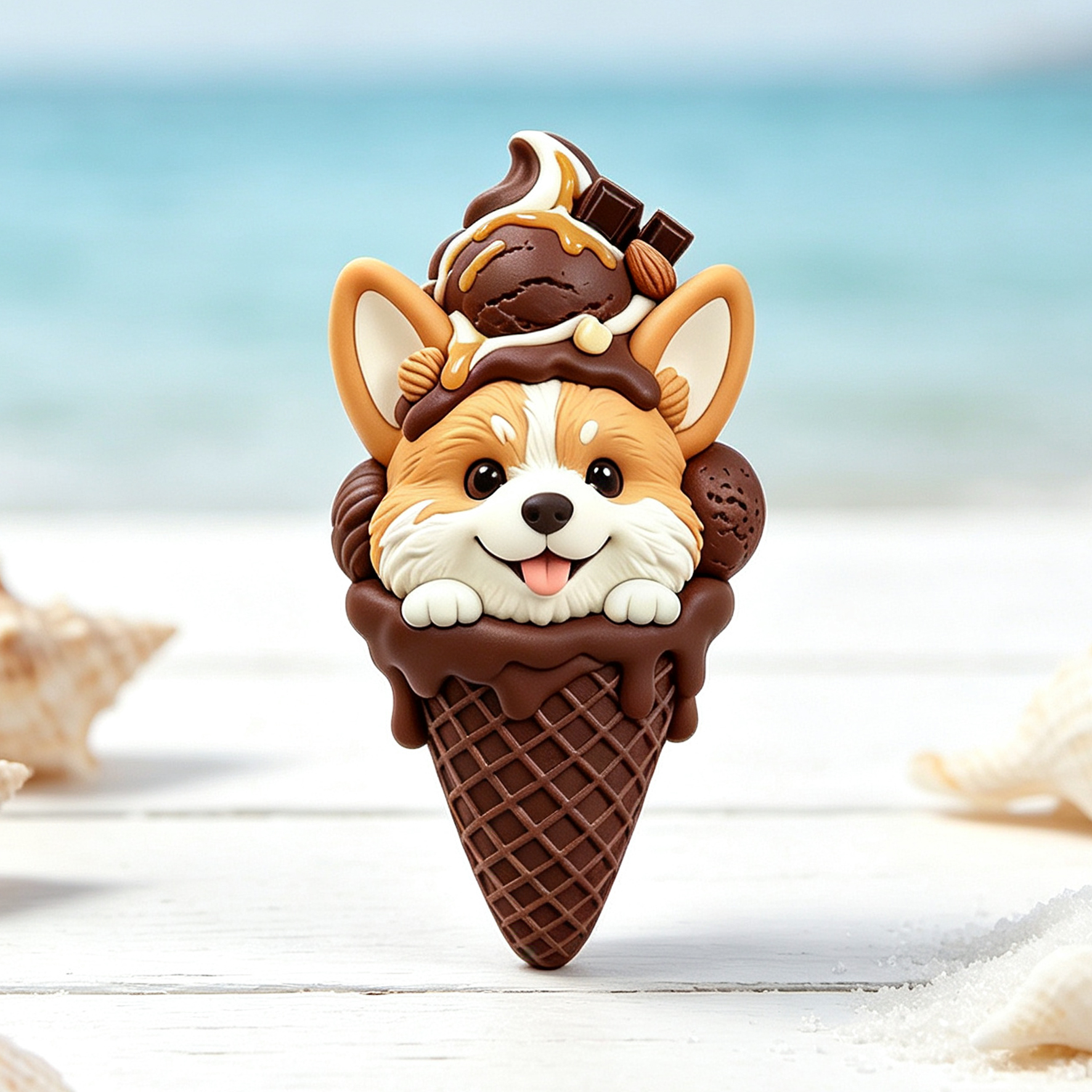 Custom 3D Relief Cartoon Fridge Magnet | Customizable with Pet Photos | Personalized 3D Printed Ice Cream Pet Refrigerator Magnets