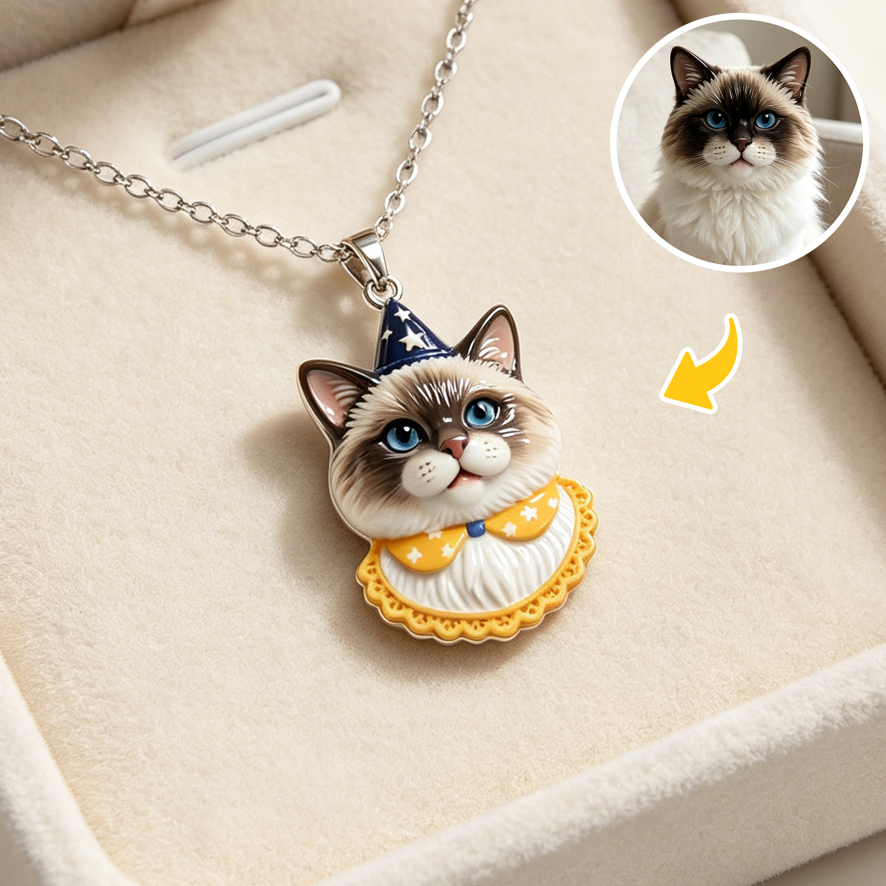 Personalized necklaces, customizable pet pendants, dog and cat portrait necklaces, commemorative gifts, and the perfect present for pet lovers.