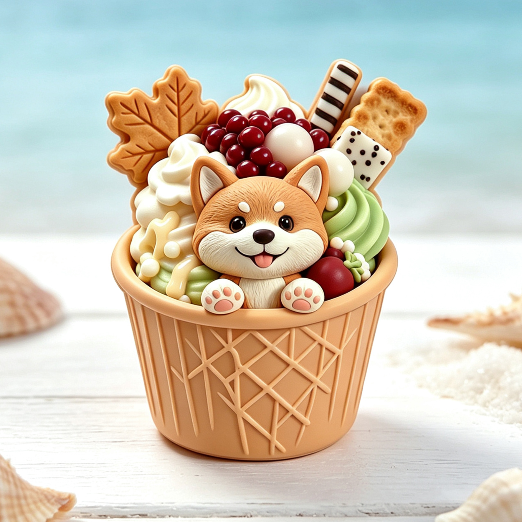 Custom 3D Relief Cartoon Fridge Magnet | Customizable with Pet Photos | Personalized 3D Printed Ice Cream Pet Refrigerator Magnets