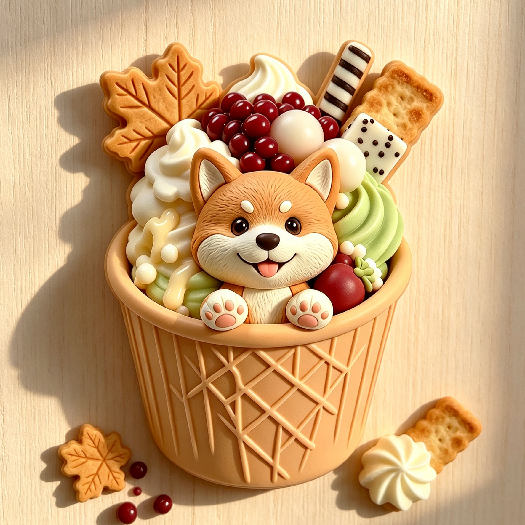 Custom 3D Relief Cartoon Fridge Magnet | Customizable with Pet Photos | Personalized 3D Printed Ice Cream Pet Refrigerator Magnets
