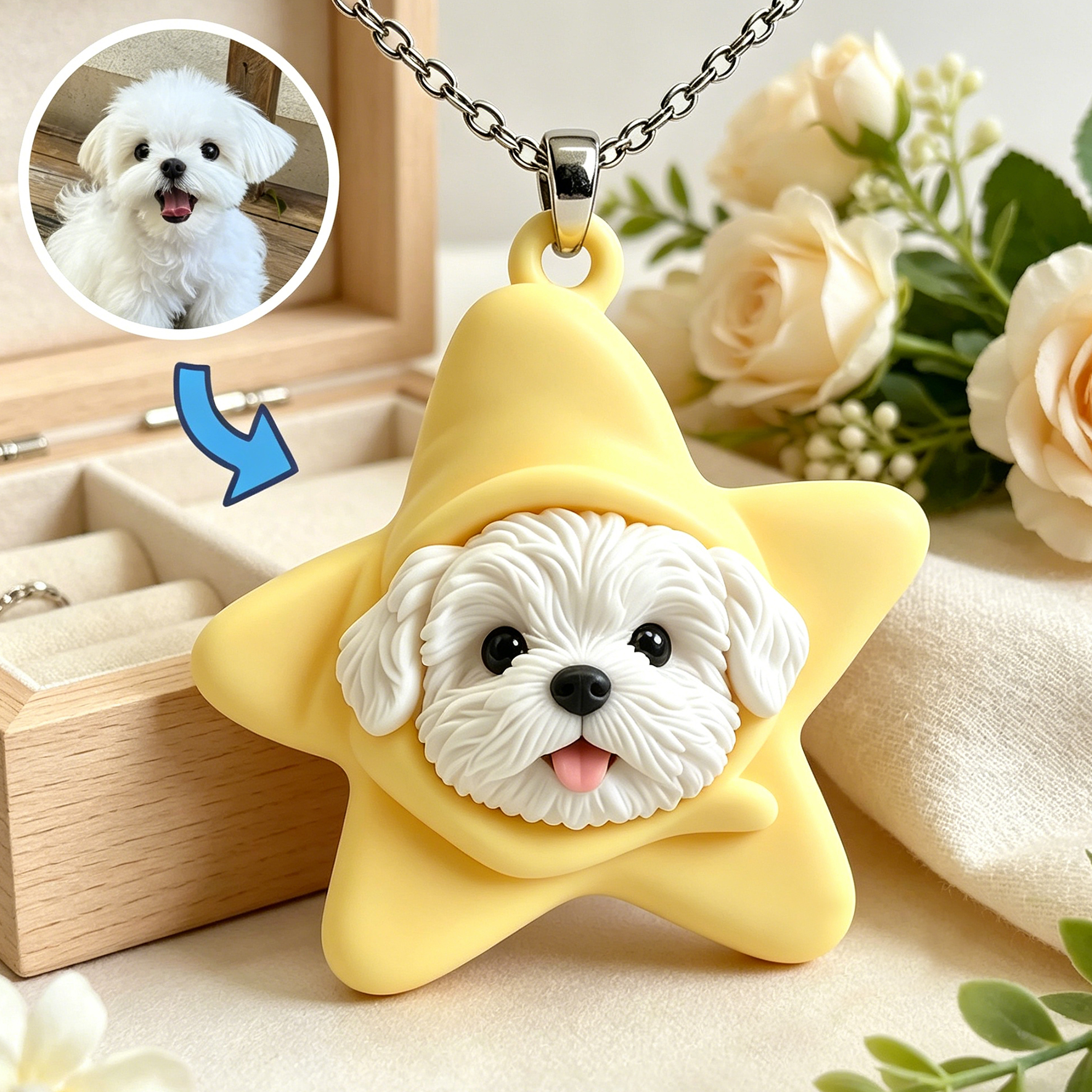 Personalized necklaces, customizable pet pendants, dog and cat portrait necklaces, commemorative gifts, and the perfect present for pet lovers.