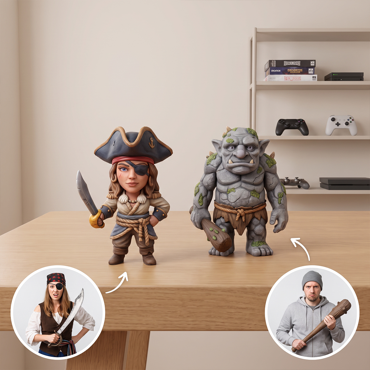 Custom 3D Cartoon Figurine - Fantasy Style
