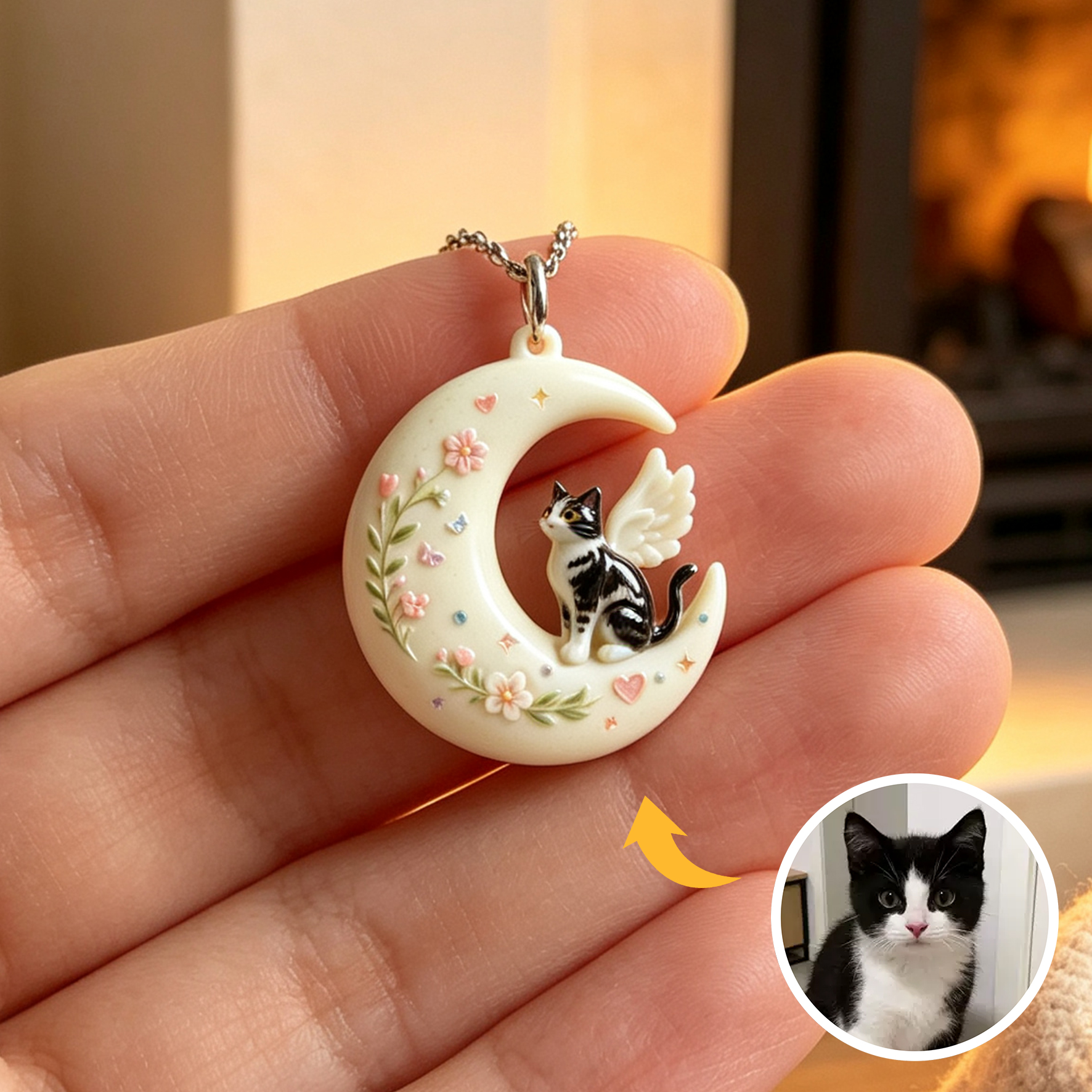 Personalized necklaces, customizable pet pendants, dog and cat portrait necklaces, commemorative gifts, and the perfect present for pet lovers.