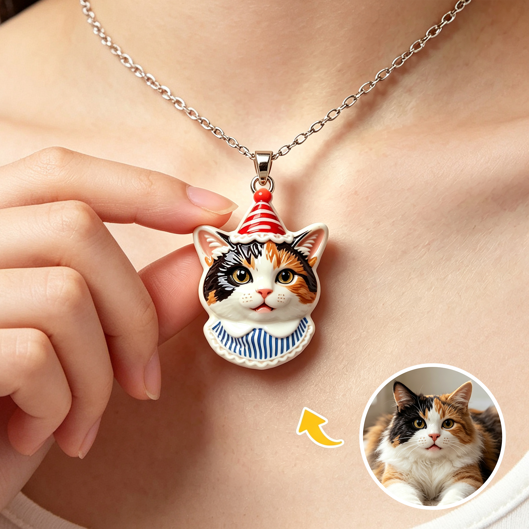 Personalized necklaces, customizable pet pendants, dog and cat portrait necklaces, commemorative gifts, and the perfect present for pet lovers.