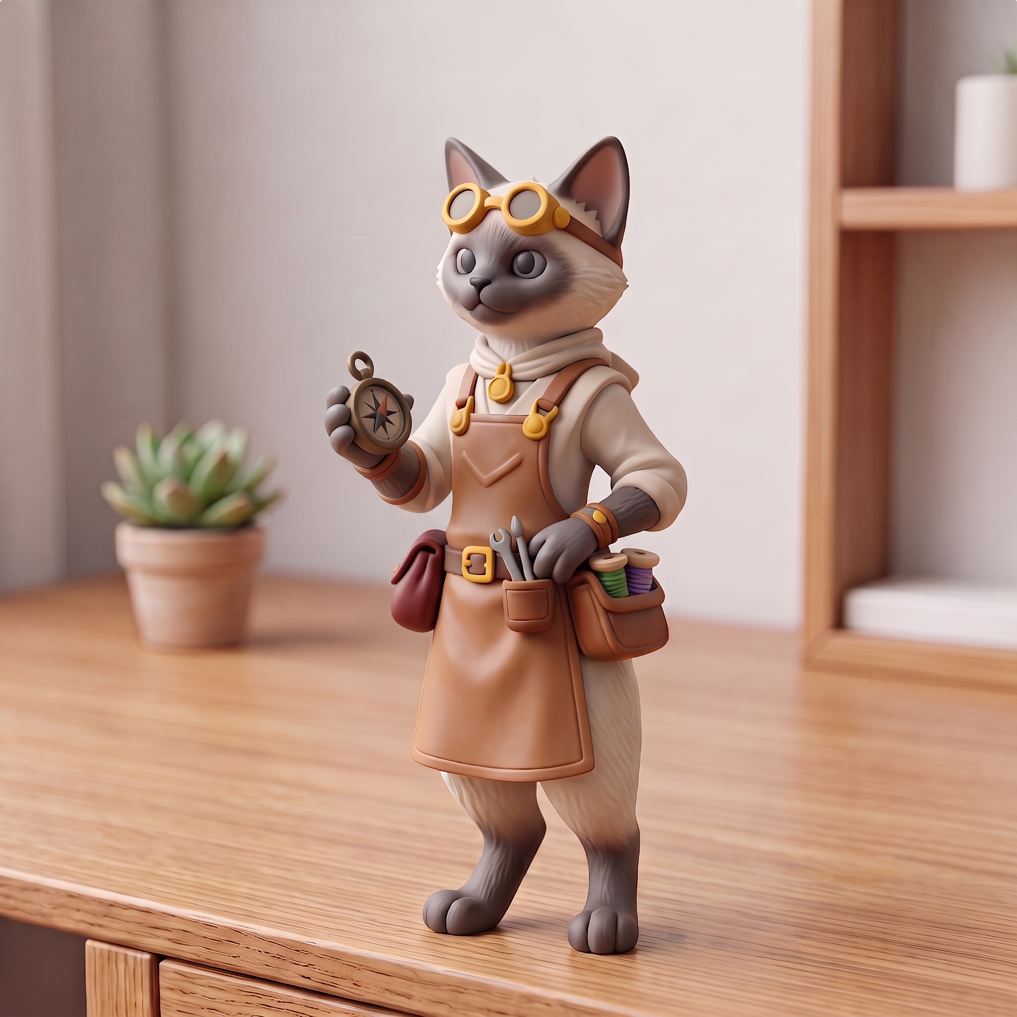 Customizable Pet Anthropomorphic Desk Figurine –  Fantasy Style