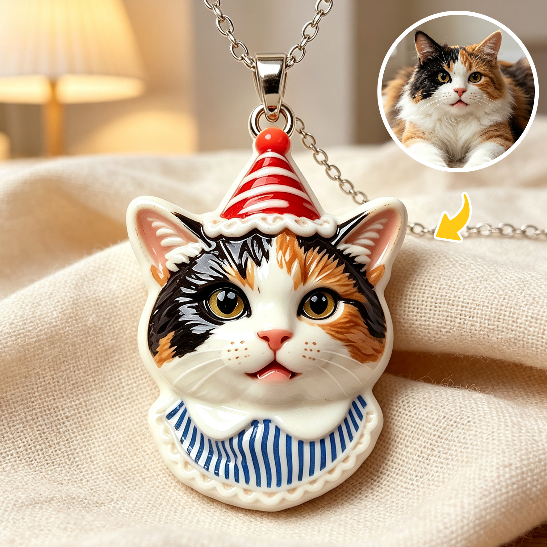 Personalized necklaces, customizable pet pendants, dog and cat portrait necklaces, commemorative gifts, and the perfect present for pet lovers.