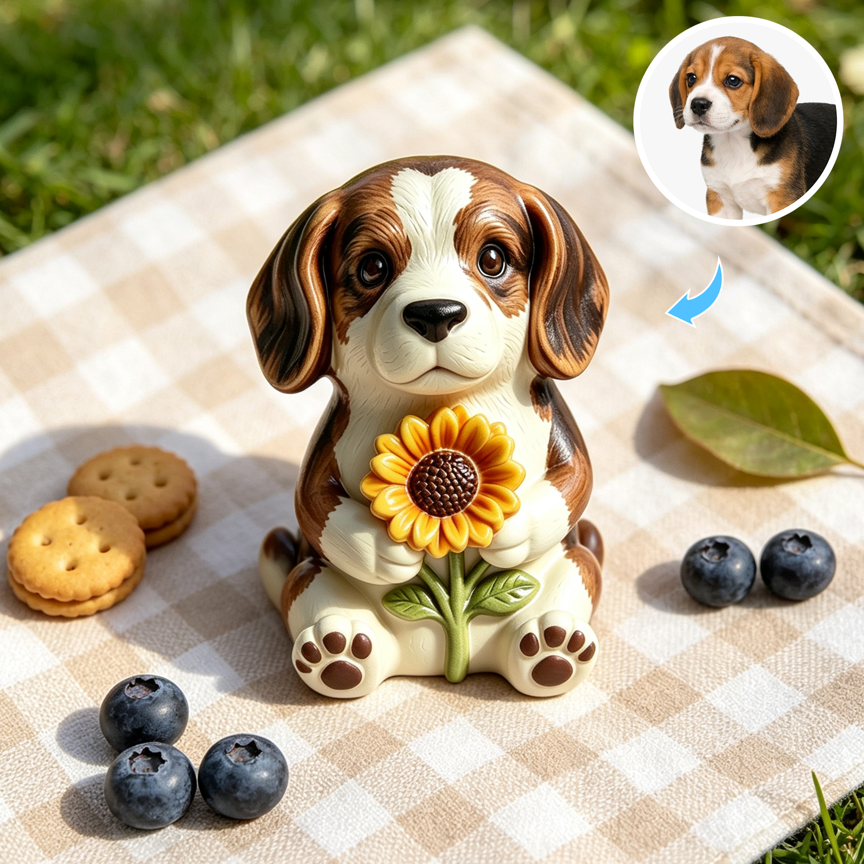 Cute 3D Custom Mini Ornaments of Characters or Pets | Made of resin, compatible with cars and offices, multi-purpose for dashboard/desktop/hanging, cartoon theme, perfect for Valentine's Day gifts.