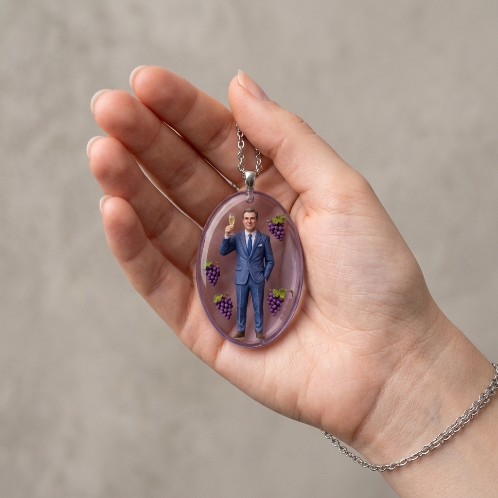 Personalized 3D necklaces, customizable resin pendants for men/women,Transparent resin pendant, Miniature figure necklaces, suitable for holidays, birthdays, anniversaries, and other occasions.