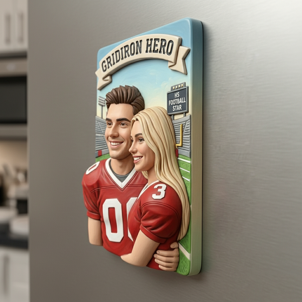 Customized 3D Cartoon Fridge Magnets | Customizable with family photos, pet photos, couple photos | Unique hand-painted 3D embossed commemorative gifts, suitable for holidays, birthdays, anniversaries, and other occasions.