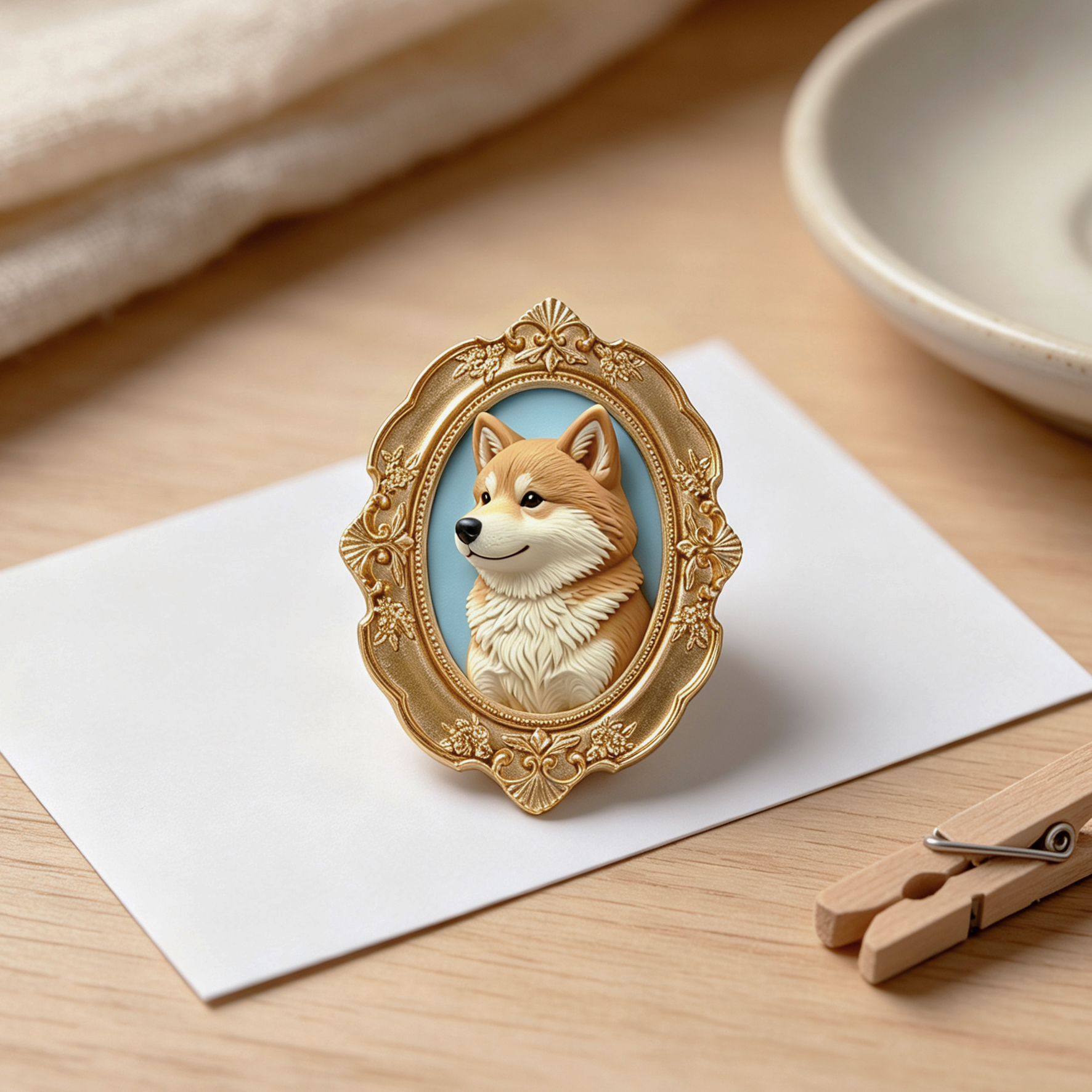 Custom 3D Relief Cartoon Fridge Magnet | Customizable with Pet Photos | Personalized 3D Printed Pet Portrait in A Vintage Photo Frames  | Pet Loss | Pet Lover Present