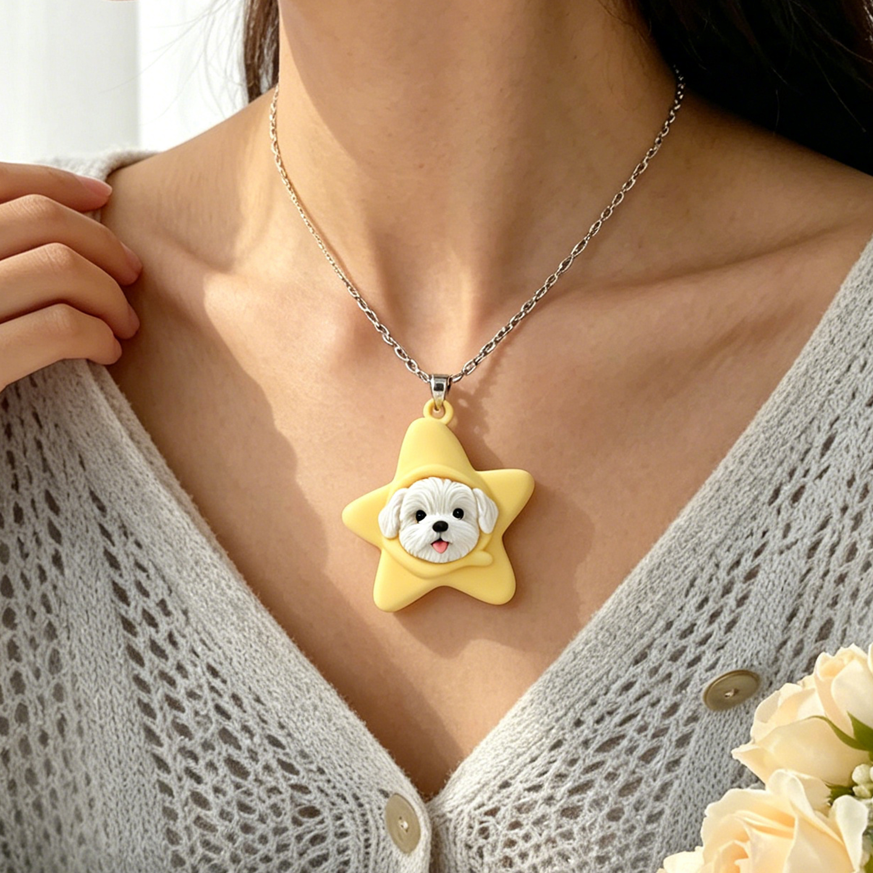 Personalized necklaces, customizable pet pendants, dog and cat portrait necklaces, commemorative gifts, and the perfect present for pet lovers.