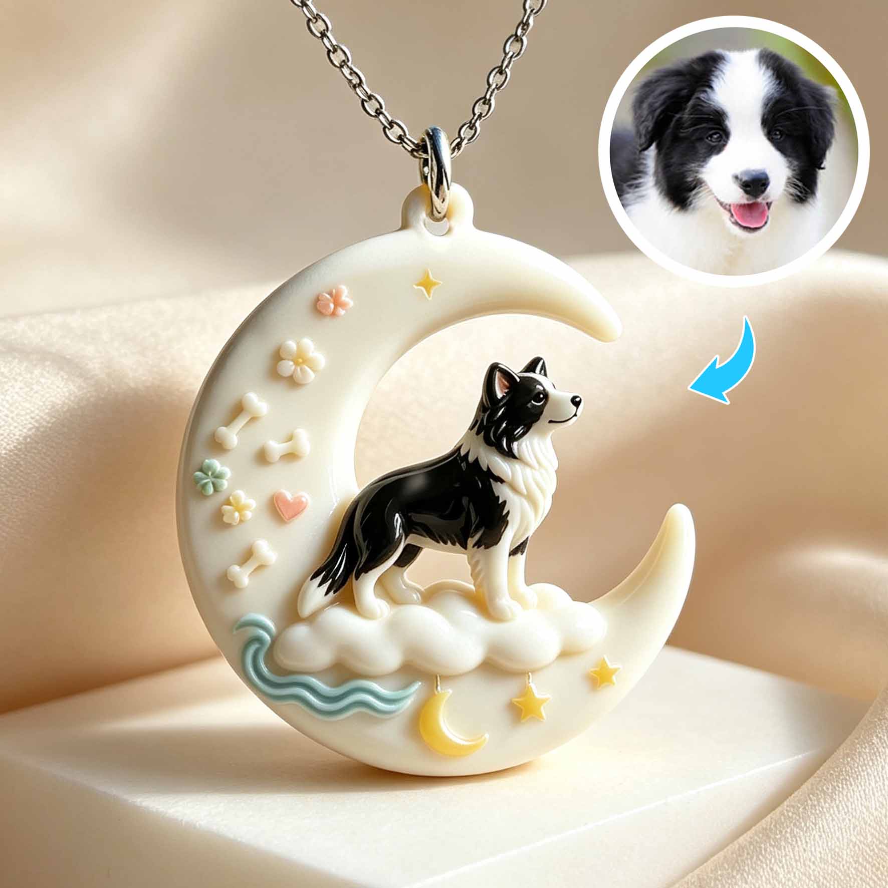 Personalized necklaces, customizable pet pendants, dog and cat portrait necklaces, commemorative gifts, and the perfect present for pet lovers.