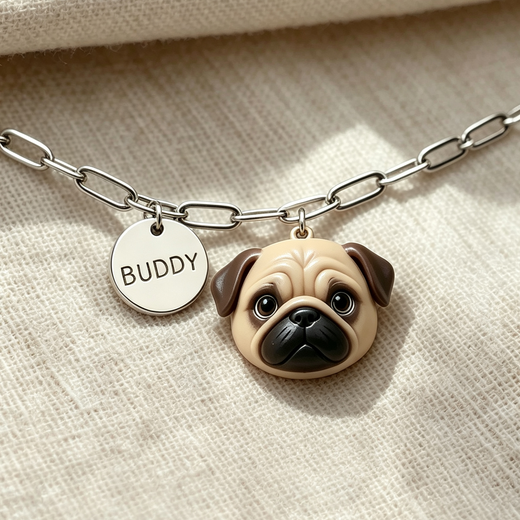 Personalized necklaces, customizable pet pendants, dog and cat portrait necklaces with name, commemorative gifts, and the perfect present for pet lovers.
