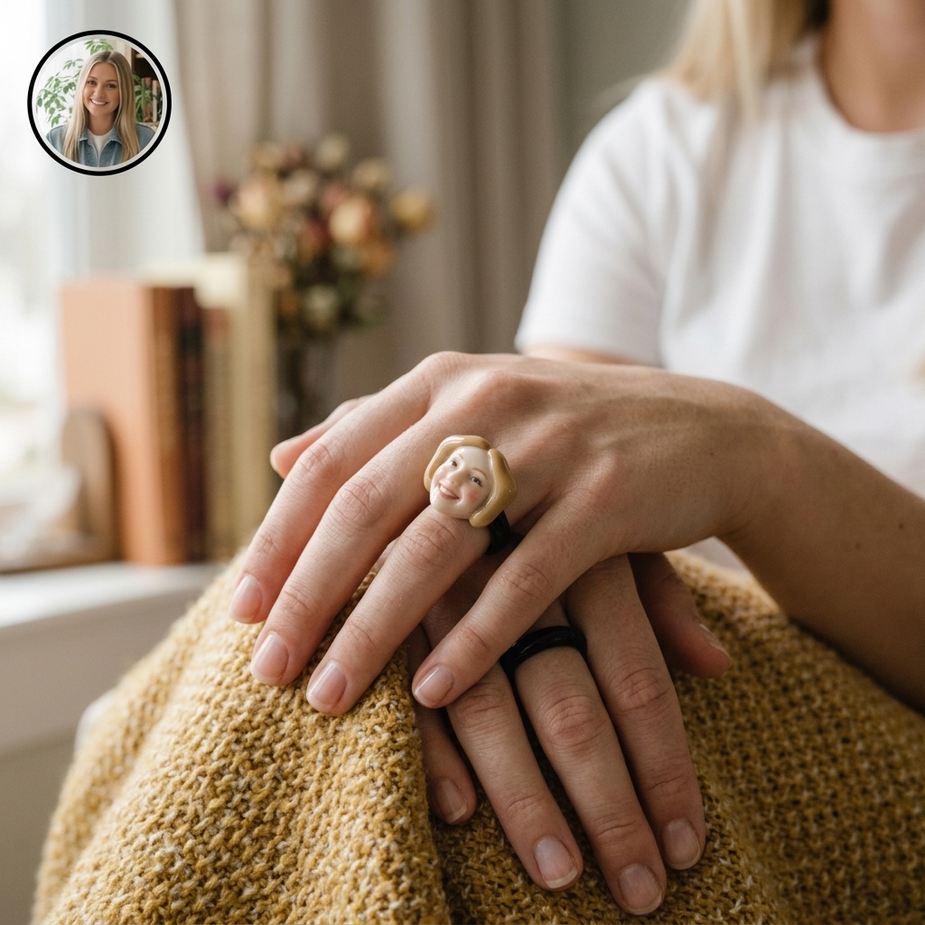 Personalized 3D figurine rings, custom commemorative jewelry, and meaningful gifts for couples.