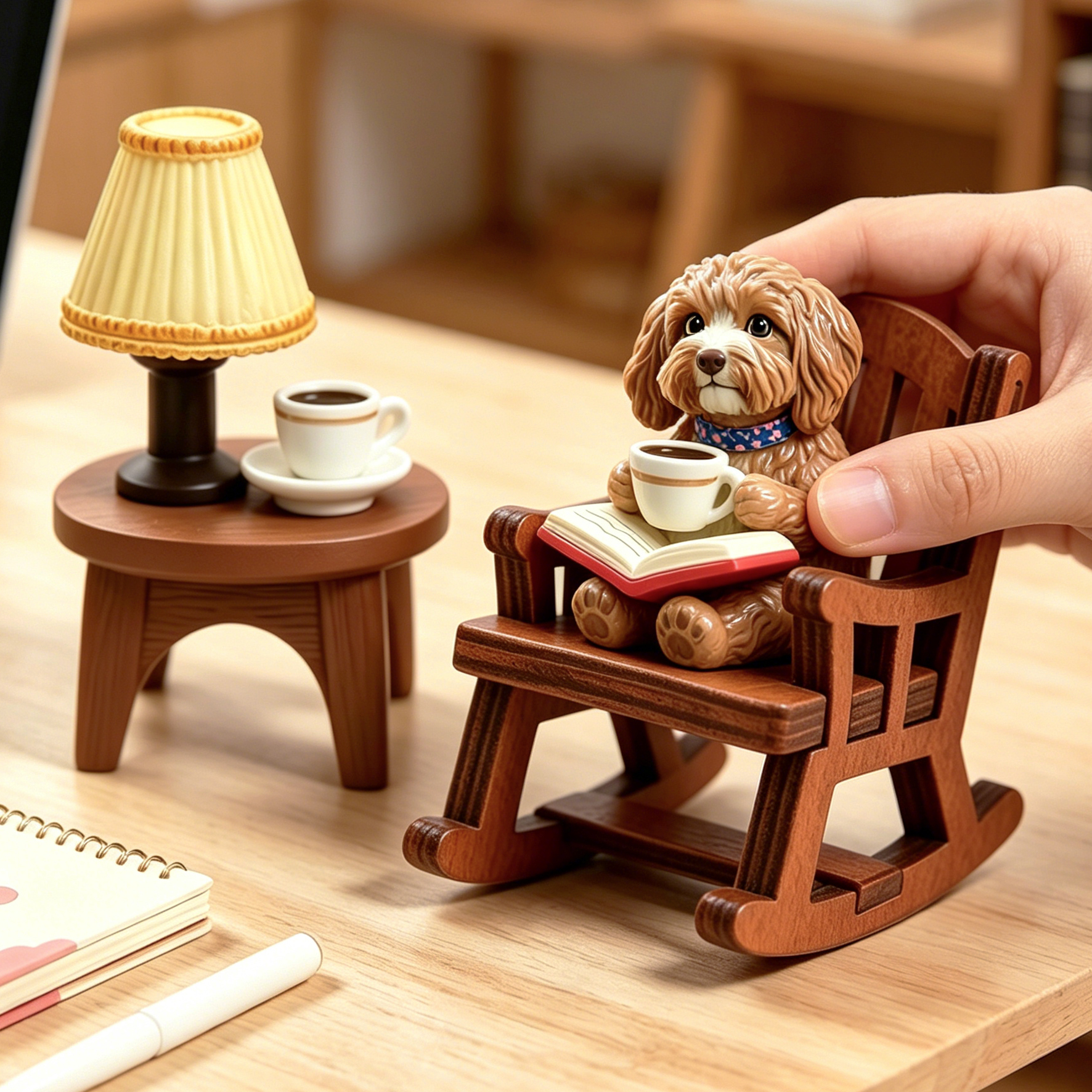 Cute 3D Custom Mini Ornaments of Characters or Pets | Made of resin, compatible with cars and offices, multi-purpose for dashboard/desktop/hanging, cartoon theme, perfect for Valentine's Day gifts.