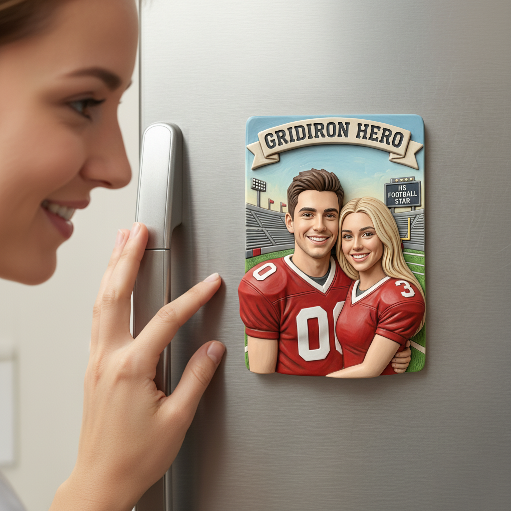 Customized 3D Cartoon Fridge Magnets | Customizable with family photos, pet photos, couple photos | Unique hand-painted 3D embossed commemorative gifts, suitable for holidays, birthdays, anniversaries, and other occasions.