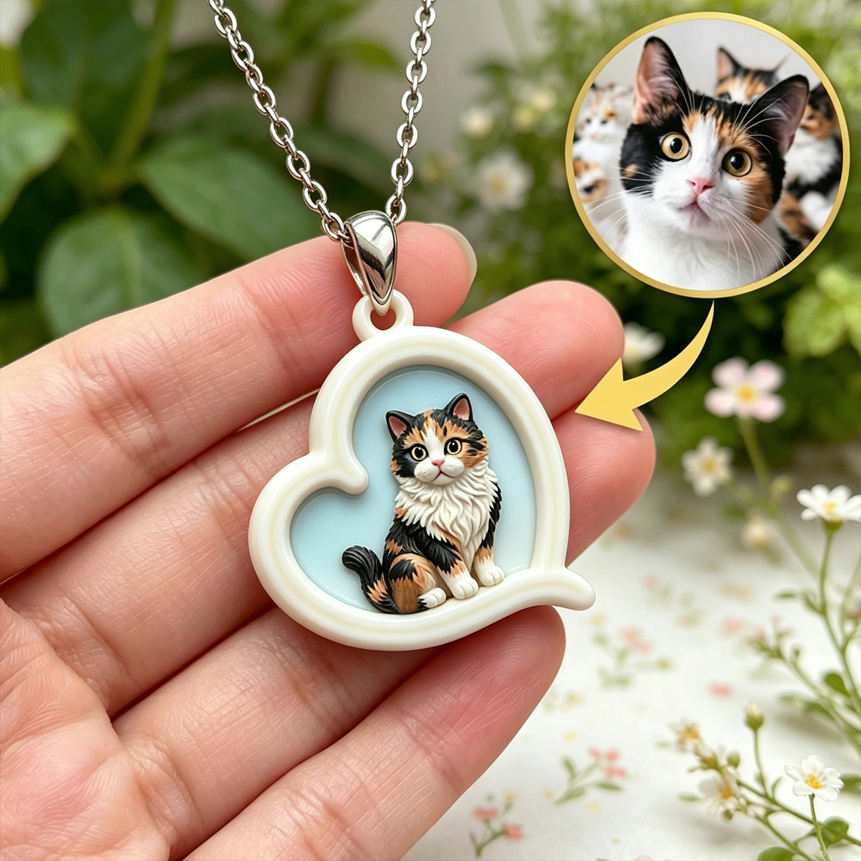 Personalized necklaces, customizable pet pendants, dog and cat portrait necklaces, commemorative gifts, and the perfect present for pet lovers.