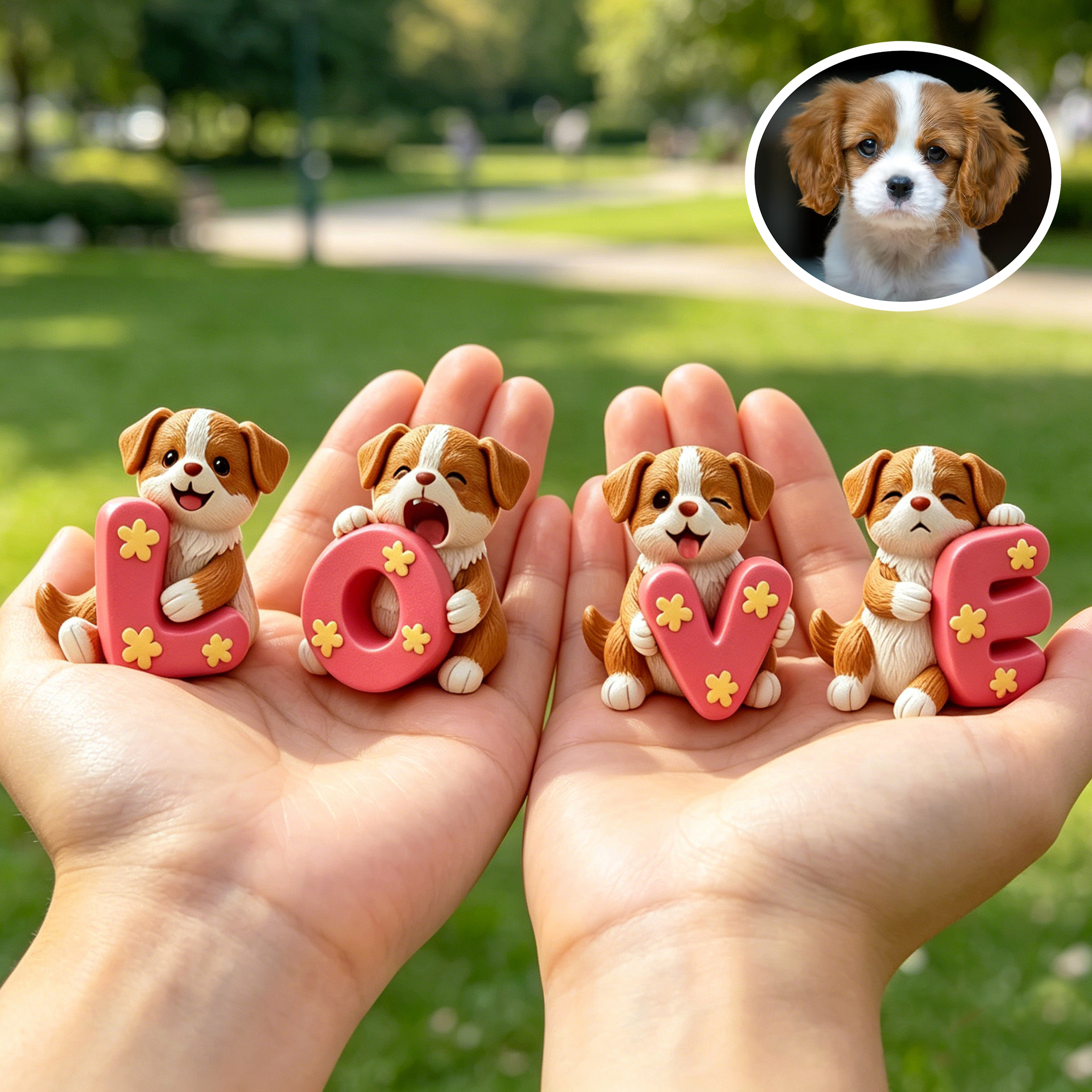 Cute 3D Custom Mini Ornaments of Characters or Pets | Made of resin, compatible with cars and offices, multi-purpose for dashboard/desktop/hanging, cartoon theme, perfect for Valentine's Day gifts.