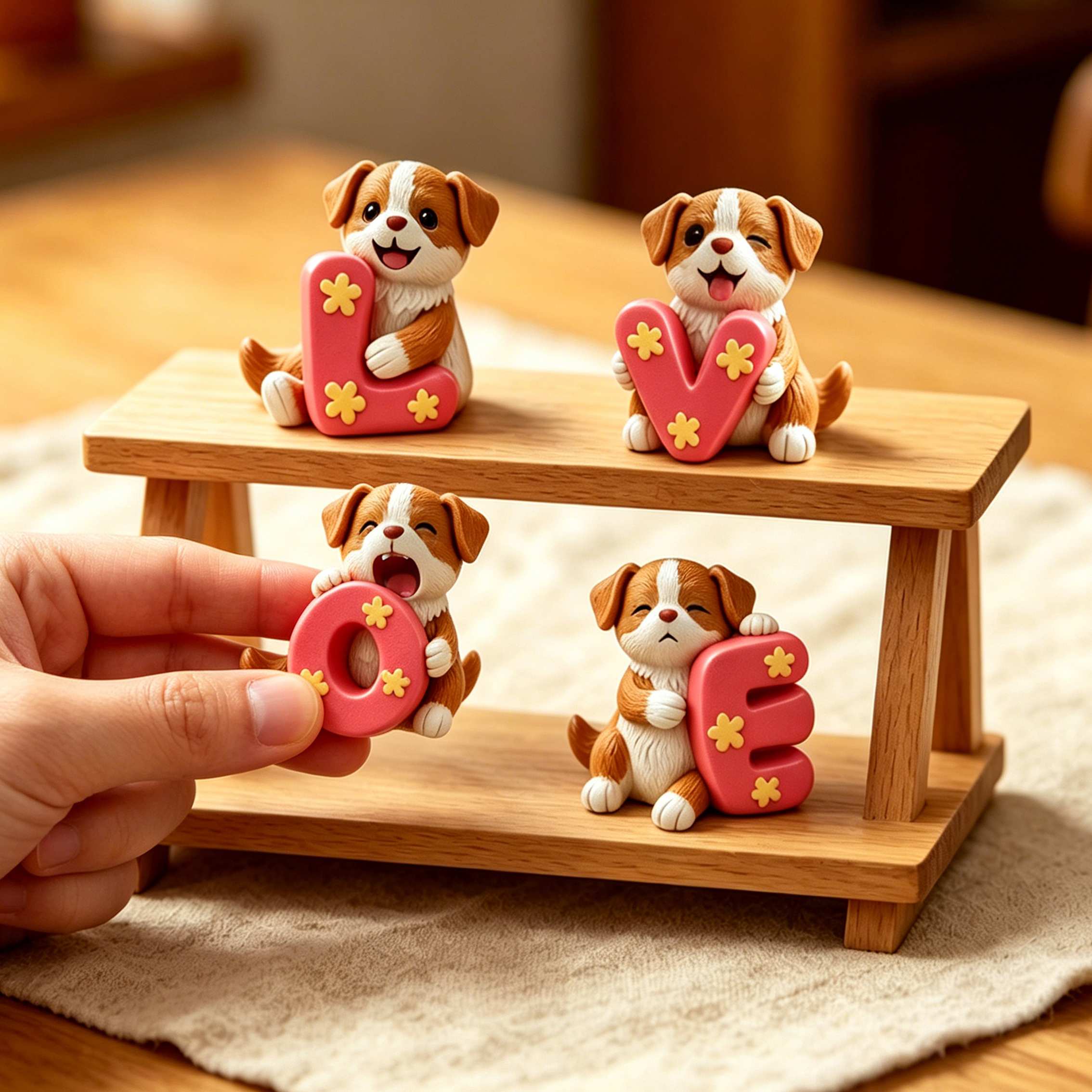 Cute 3D Custom Mini Ornaments of Characters or Pets | Made of resin, compatible with cars and offices, multi-purpose for dashboard/desktop/hanging, cartoon theme, perfect for Valentine's Day gifts.