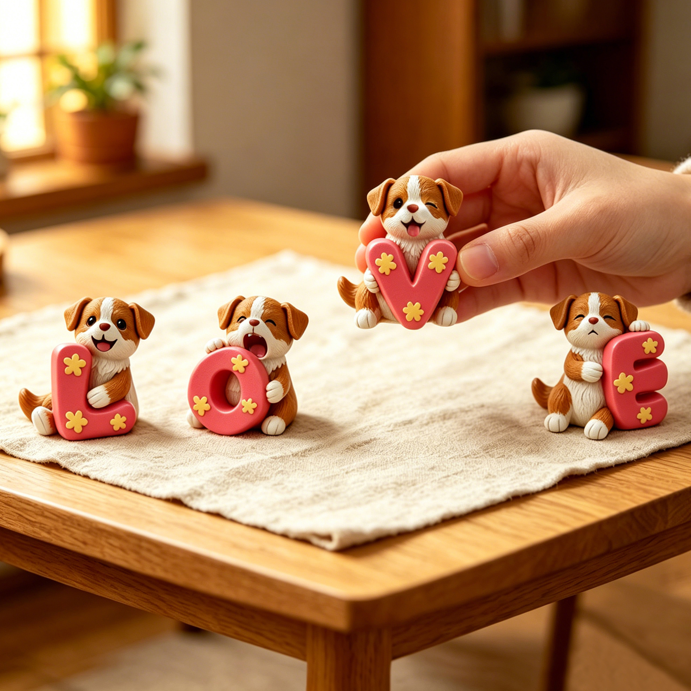 Cute 3D Custom Mini Ornaments of Characters or Pets | Made of resin, compatible with cars and offices, multi-purpose for dashboard/desktop/hanging, cartoon theme, perfect for Valentine's Day gifts.