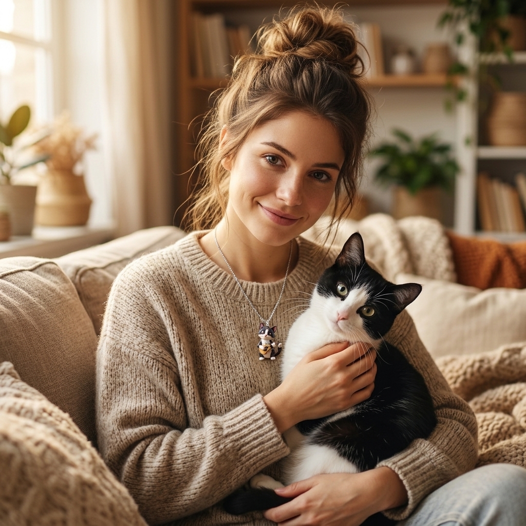 Personalized pet necklaces, customizable pet pendants, dog and cat portrait necklaces, commemorative gifts, and the perfect present for pet lovers.