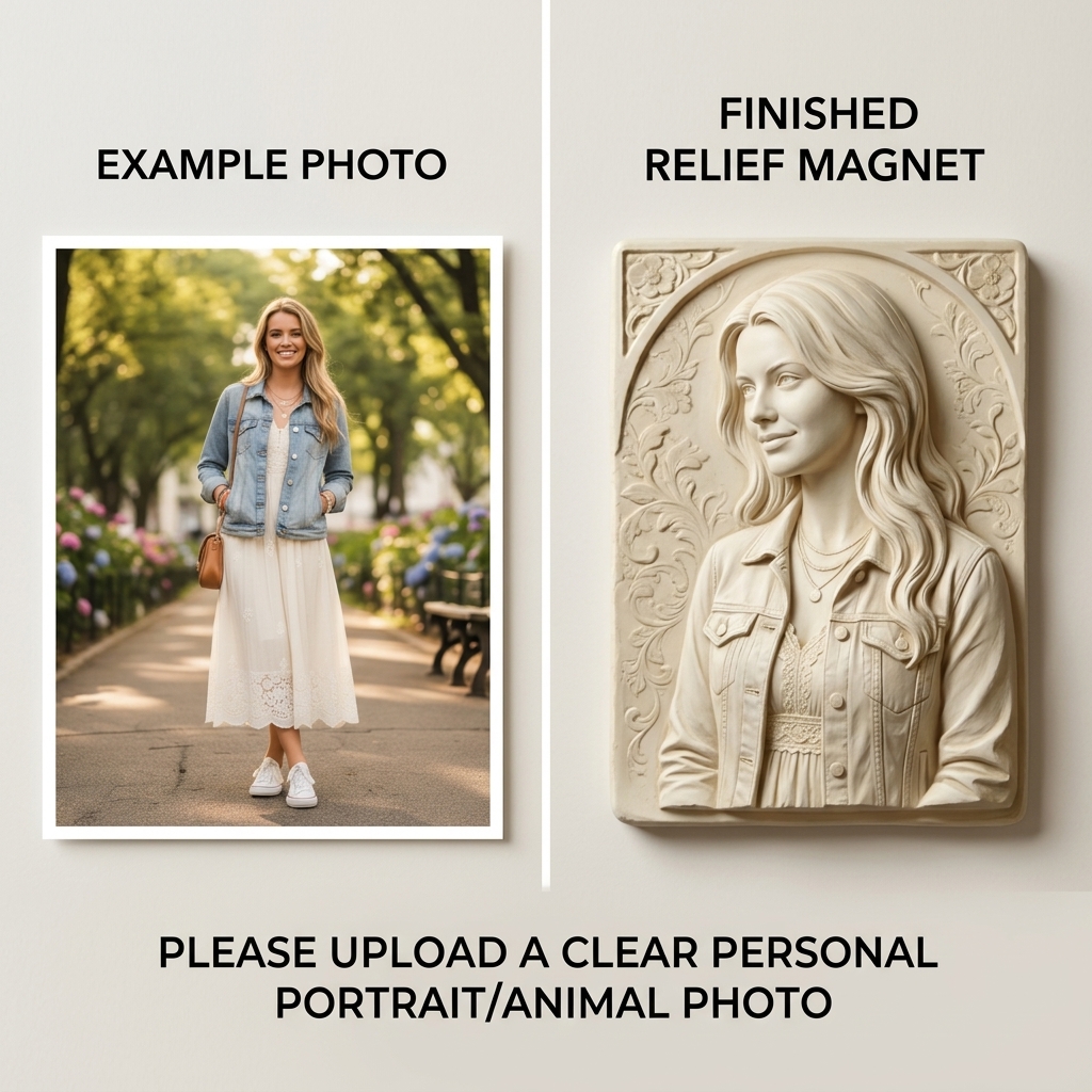 Customized 3D Cartoon Fridge Magnets | Customizable with family photos, pet photos, couple photos | Unique hand-painted 3D embossed commemorative gifts, suitable for holidays, birthdays, anniversaries, and other occasions.