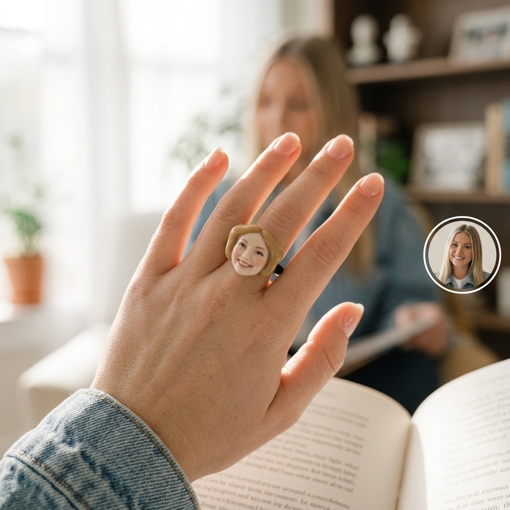 Personalized 3D figurine rings, custom commemorative jewelry, and meaningful gifts for couples.