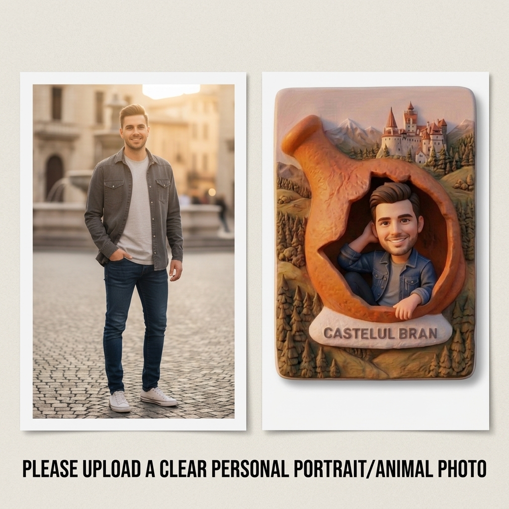 Customized 3D Cartoon Fridge Magnets | Customizable with family photos, pet photos, couple photos | Unique hand-painted 3D embossed commemorative gifts, suitable for holidays, birthdays, anniversaries, and other occasions.