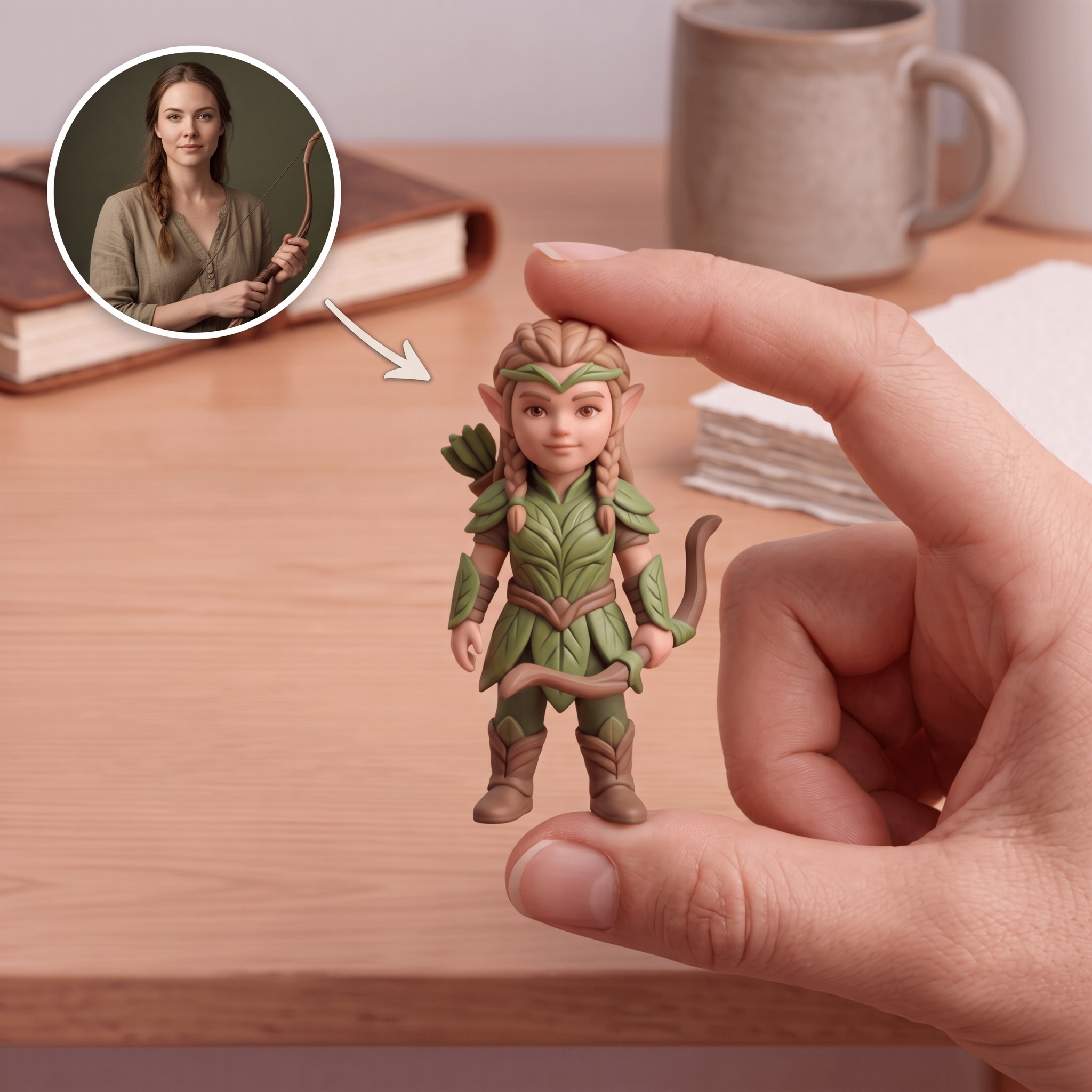 Custom 3D Character Figures Figurine – Fantasy RPG Style