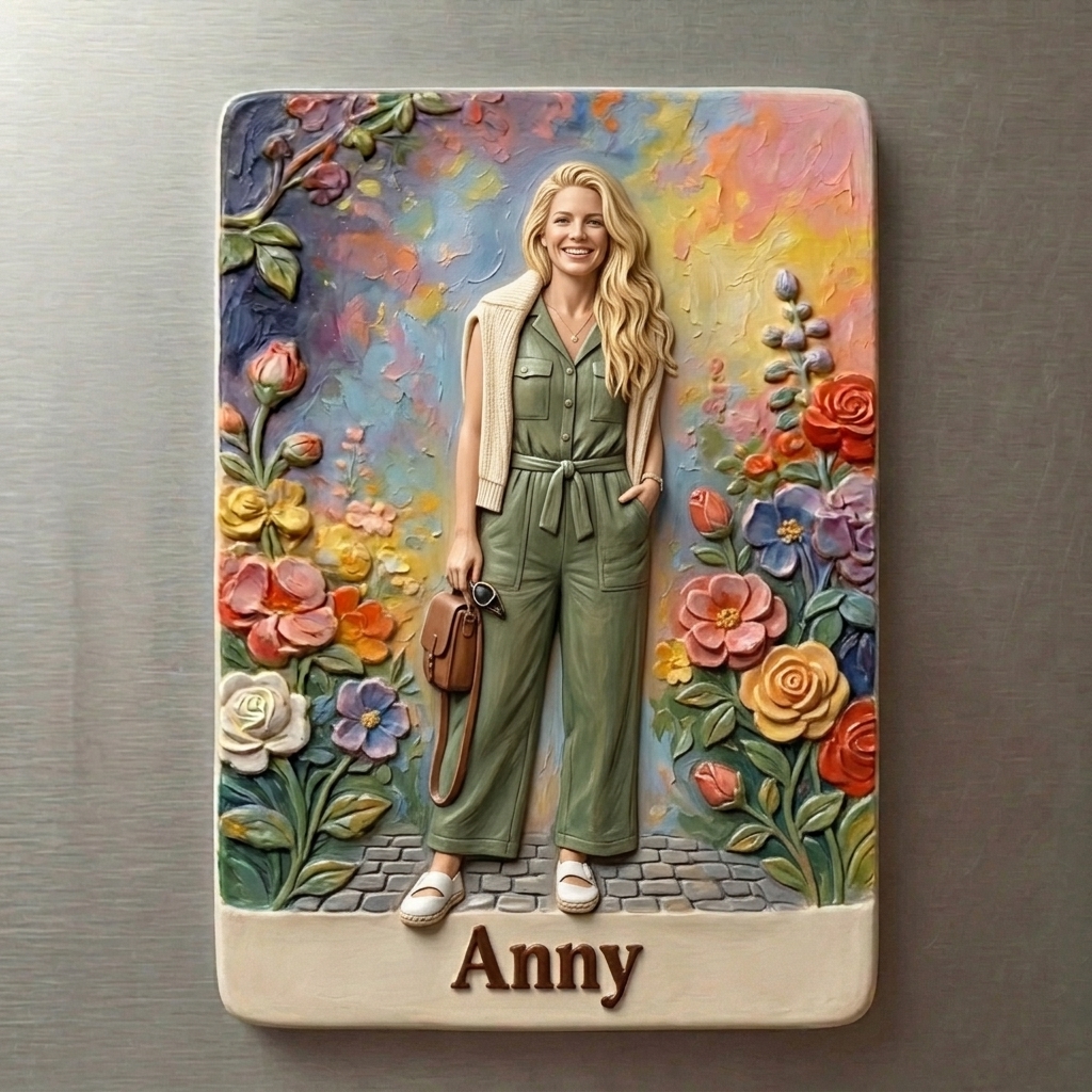Customized 3D Cartoon Fridge Magnets | Customizable with family photos, pet photos, couple photos | Unique hand-painted 3D embossed commemorative gifts, suitable for holidays, birthdays, anniversaries, and other occasions.