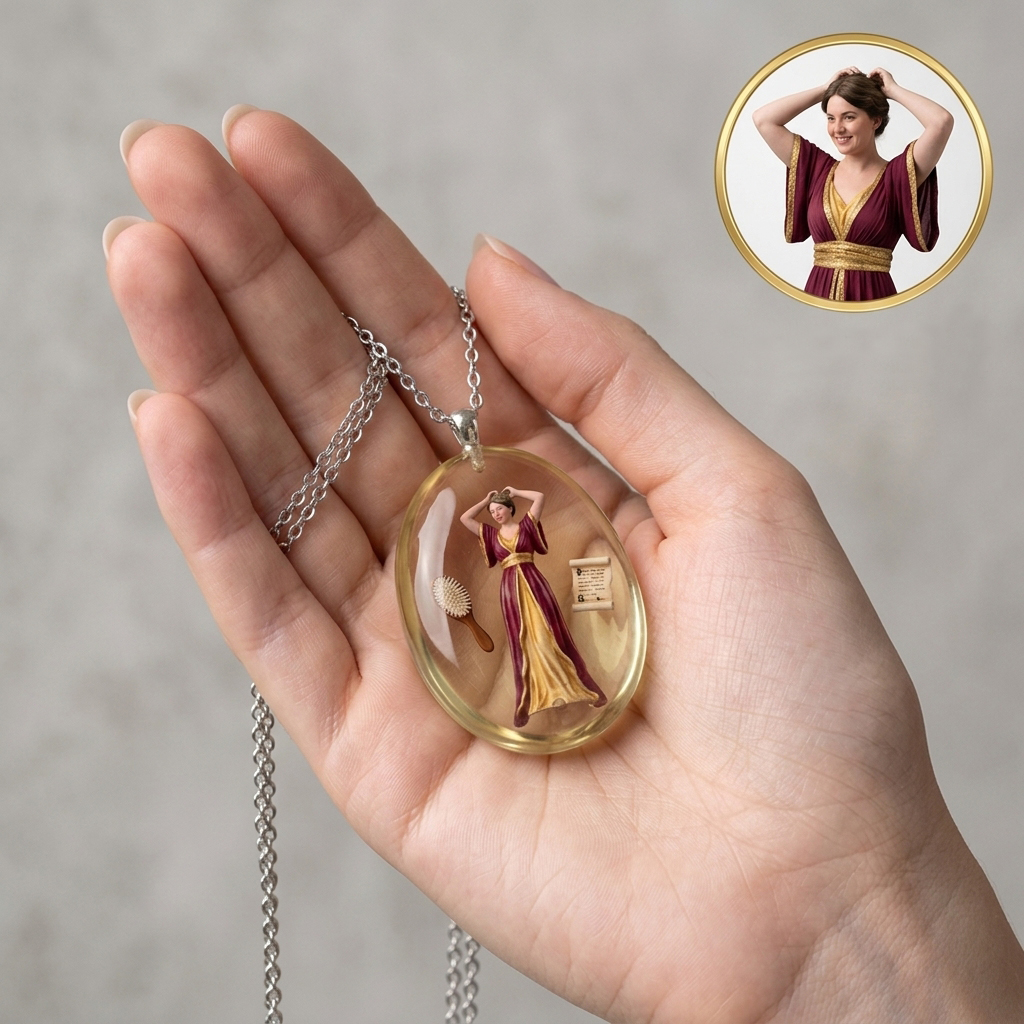 Personalized 3D necklaces, customizable resin pendants for men/women,Transparent resin pendant, Miniature figure necklaces, suitable for holidays, birthdays, anniversaries, and other occasions.