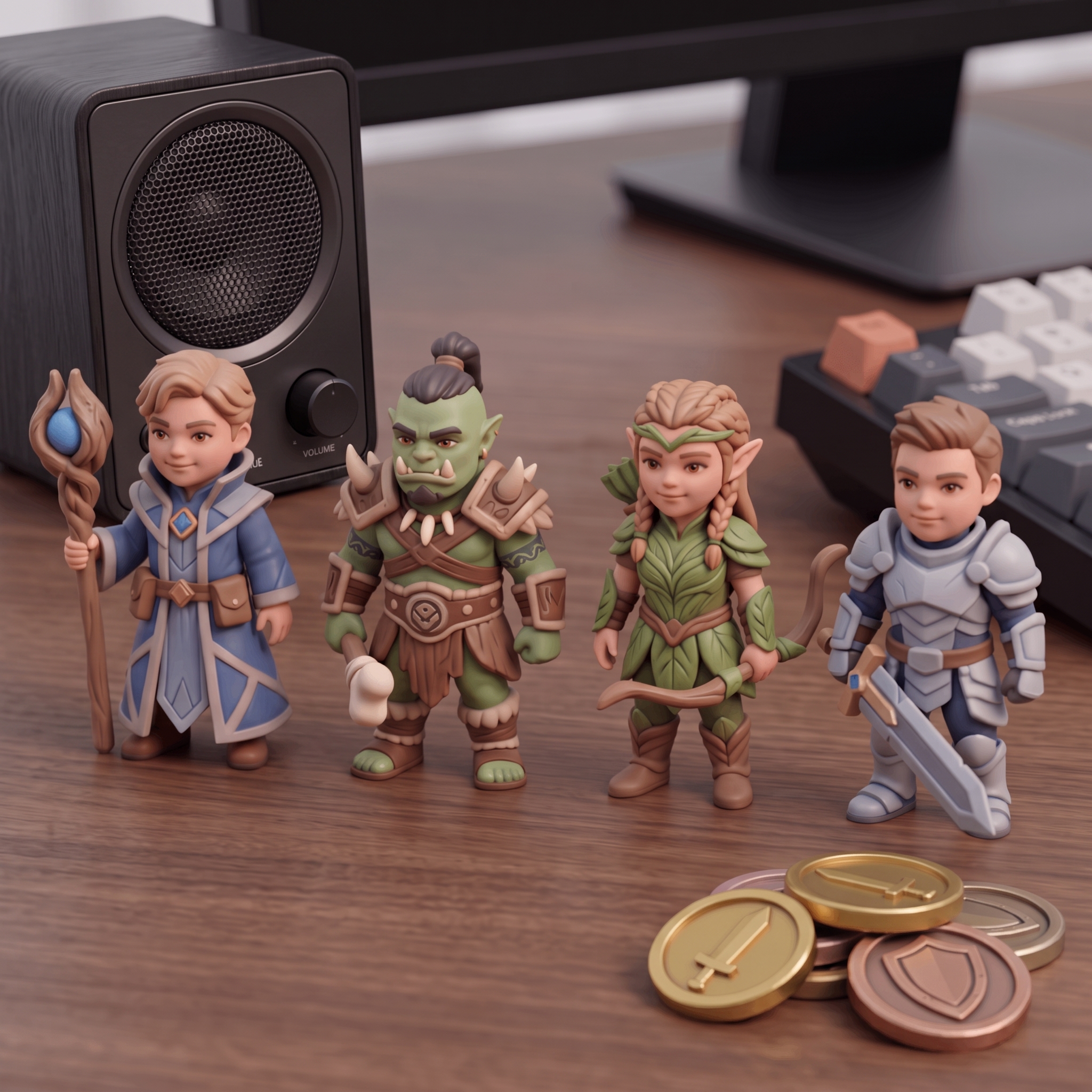 Custom 3D Character Figures Figurine – Fantasy RPG Style
