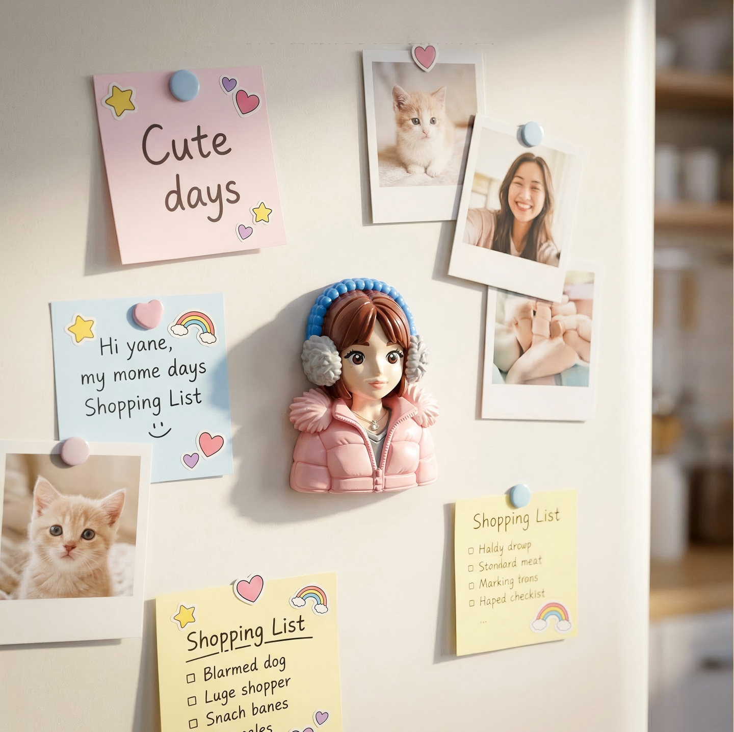 Customized 3D refrigerator magnets – 3D full-color printing, personalized gifts.