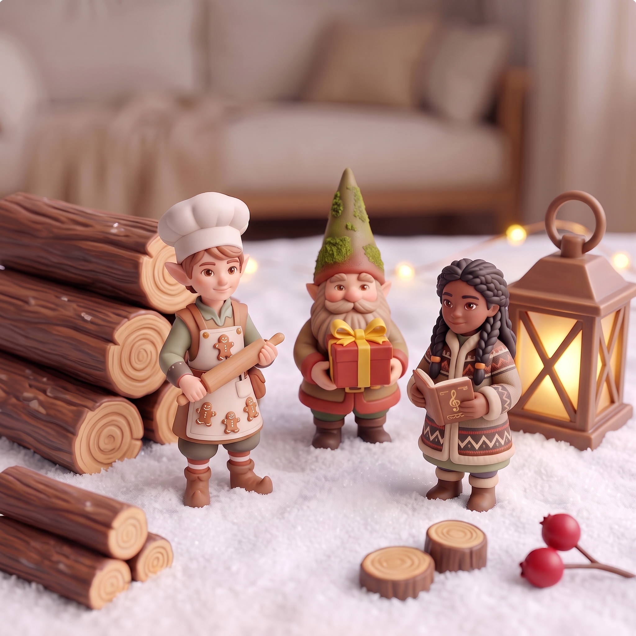 Custom 3D Christmas Character Figures Figurine