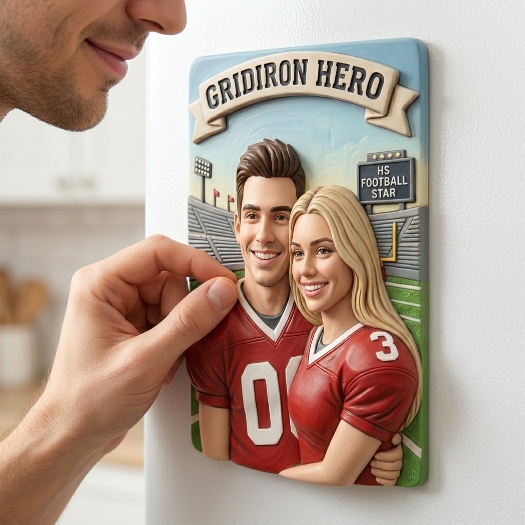 Customized 3D Cartoon Fridge Magnets | Customizable with family photos, pet photos, couple photos | Unique hand-painted 3D embossed commemorative gifts, suitable for holidays, birthdays, anniversaries, and other occasions.