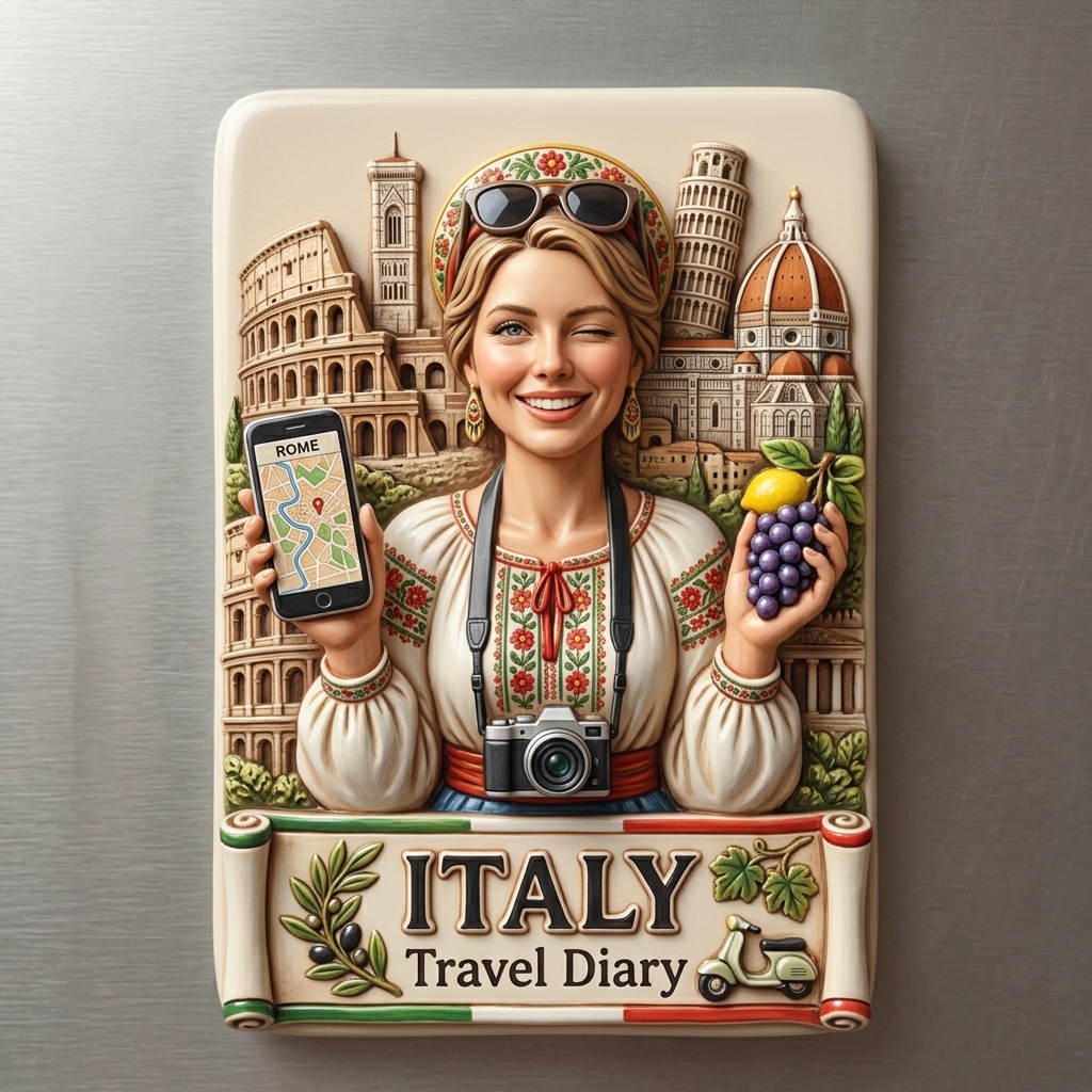 PrintyNext 3D Custom Travel Fridge Magnets, Personalized  Souvenir with City Landmark & Your Figure, Custom 3D City Landmark Fridge Magnets, Unique Travel Souvenirs, Collectible Resin Statues, Home Decor Souvenirs