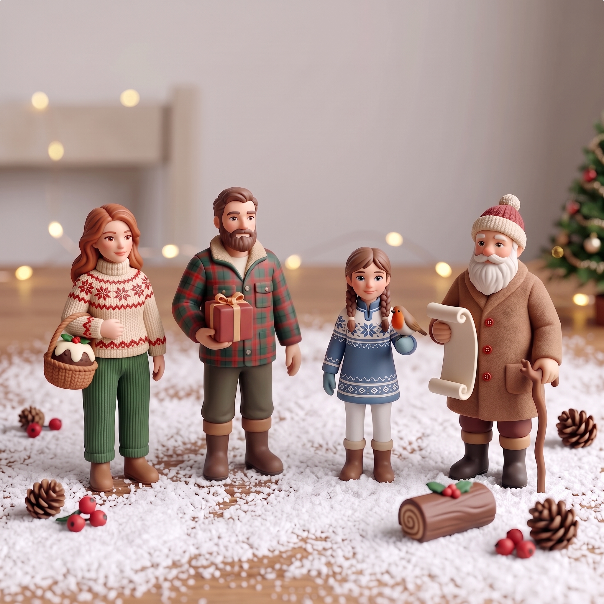 Custom 3D Christmas Character Figures Figurine