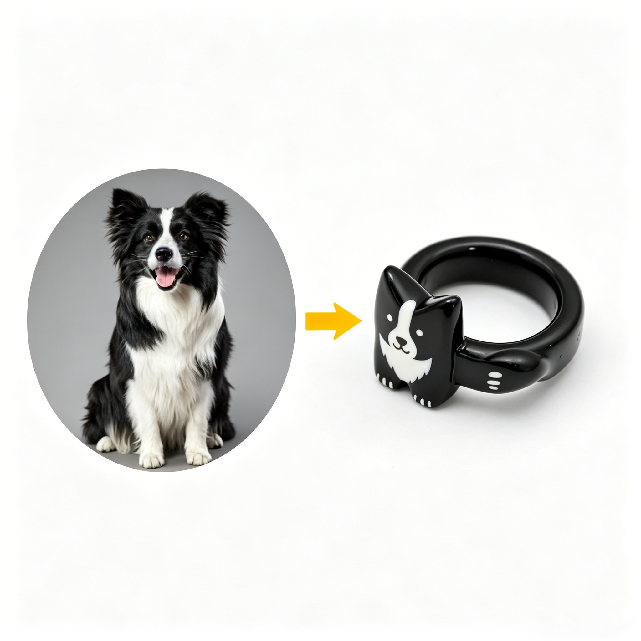 Personalized 3D figurine rings, custom commemorative jewelry, and meaningful gifts for couples.