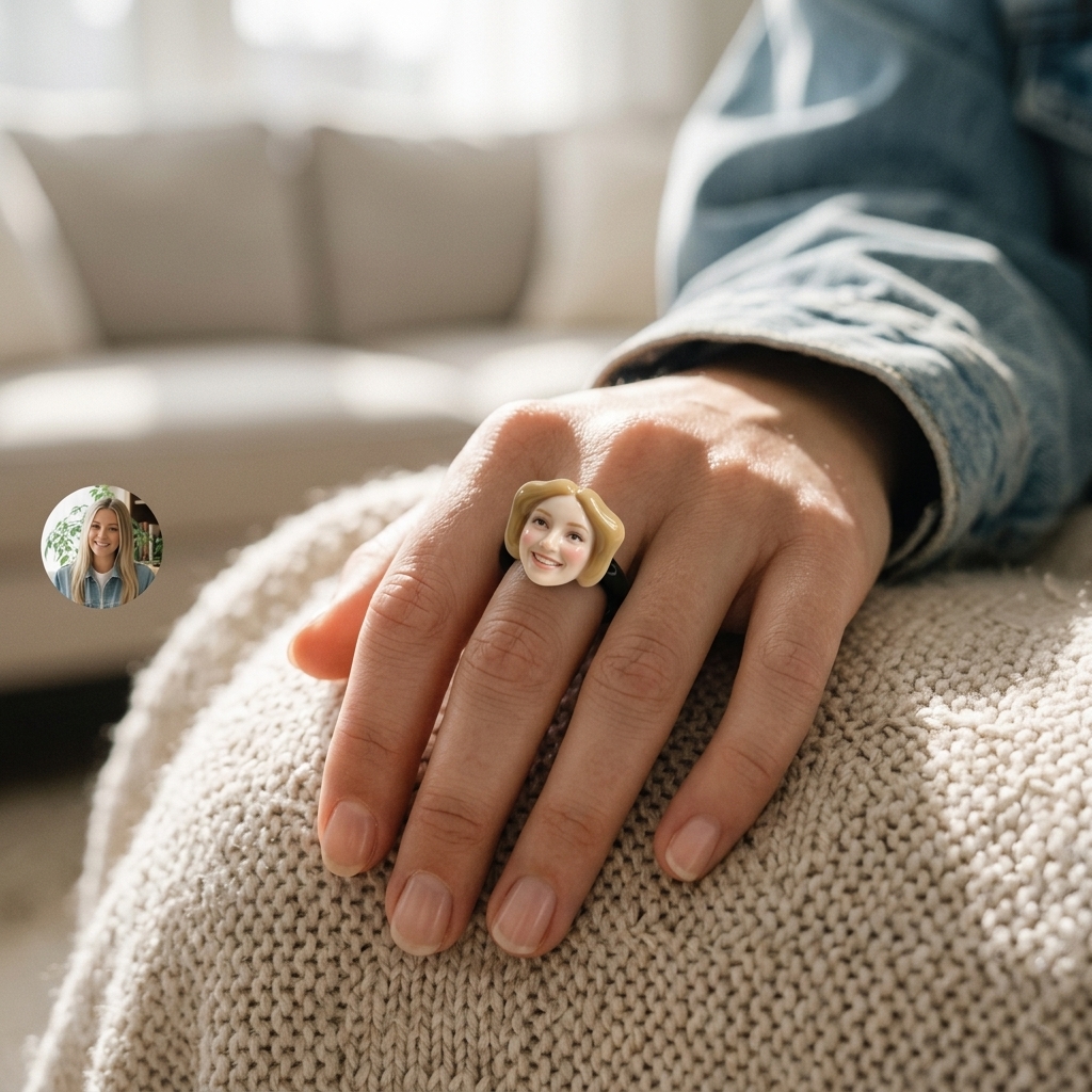 Personalized 3D figurine rings, custom commemorative jewelry, and meaningful gifts for couples.