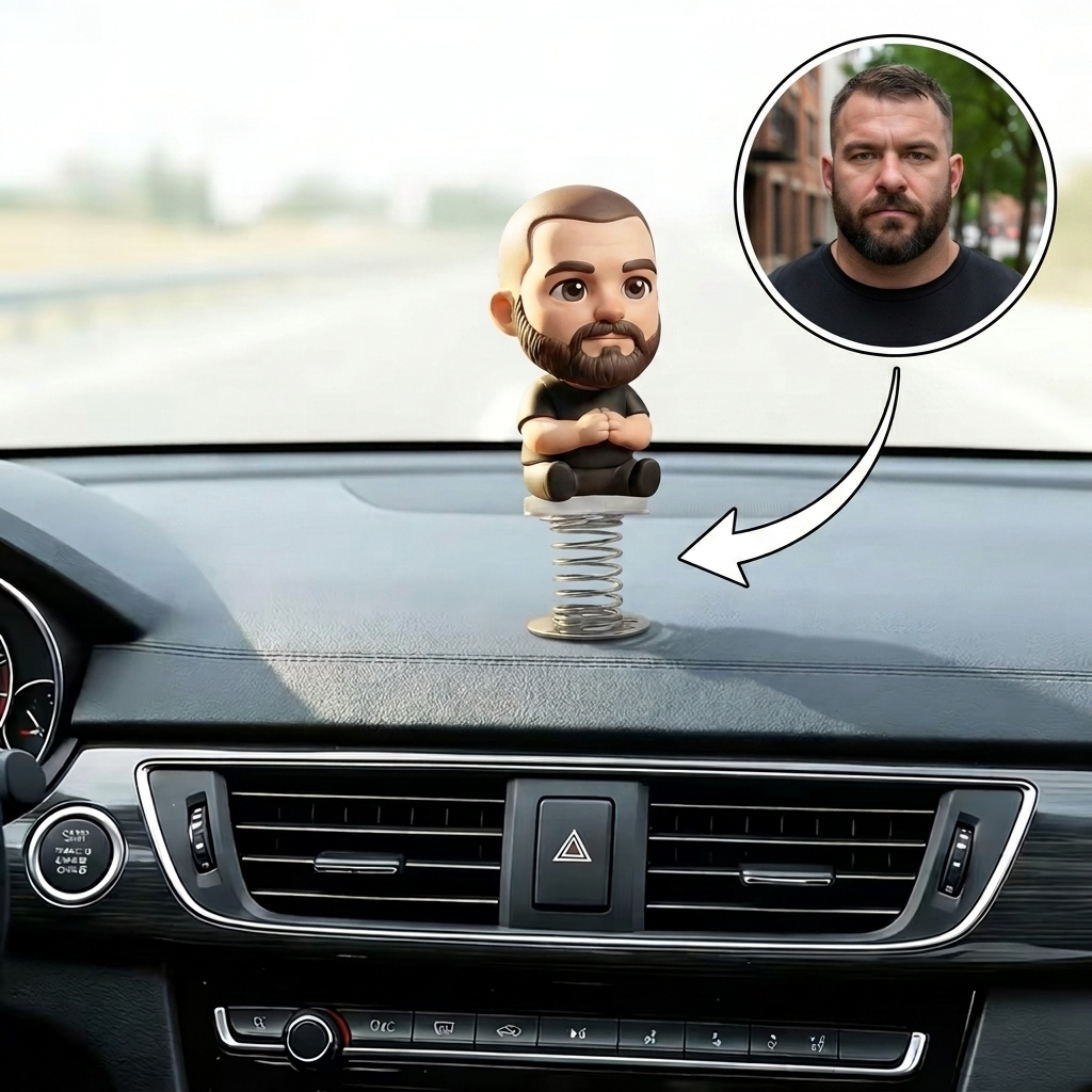 Custom 3D Character or Pet Bobblehead | Resin Material; Suitable for Cars and Offices (Dashboard/Desktop)