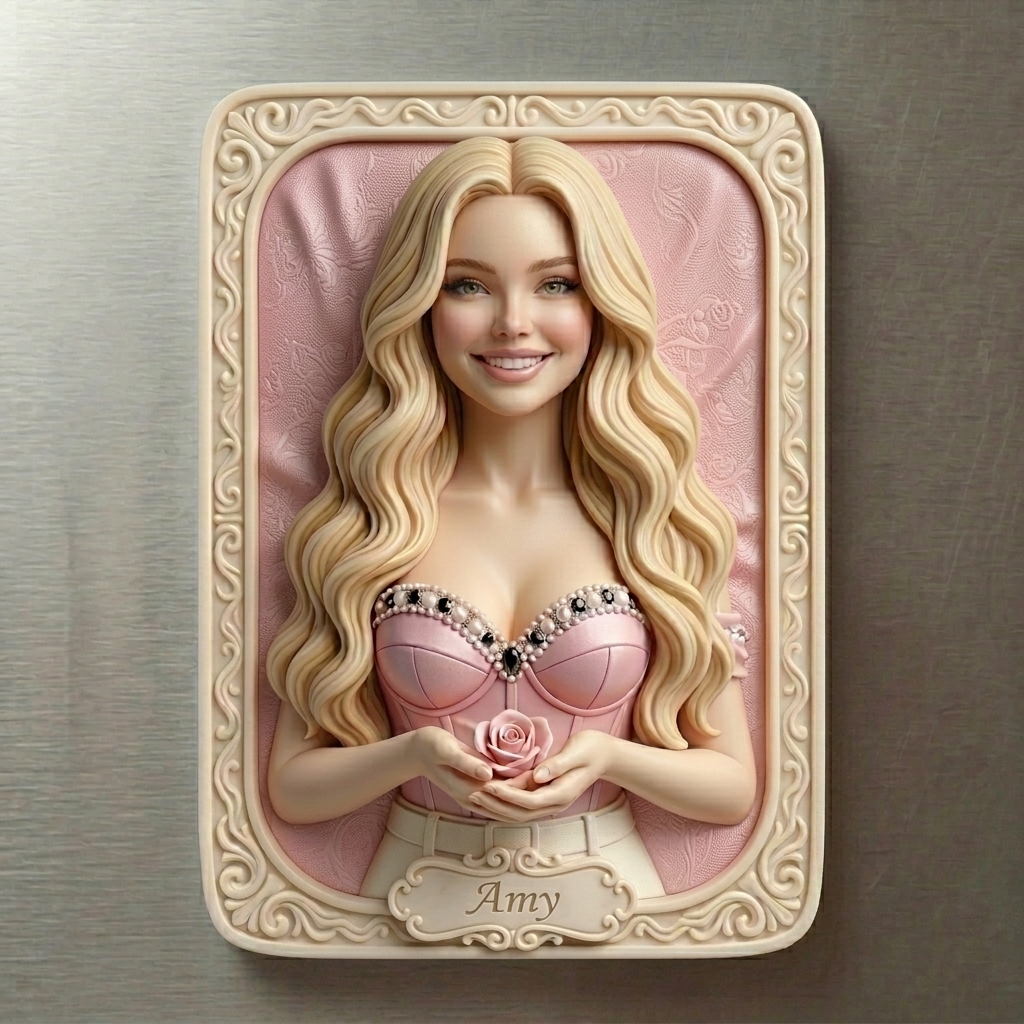 Customized 3D Cartoon Fridge Magnets | Customizable with family photos, pet photos, couple photos | Unique hand-painted 3D embossed commemorative gifts, suitable for holidays, birthdays, anniversaries, and other occasions.