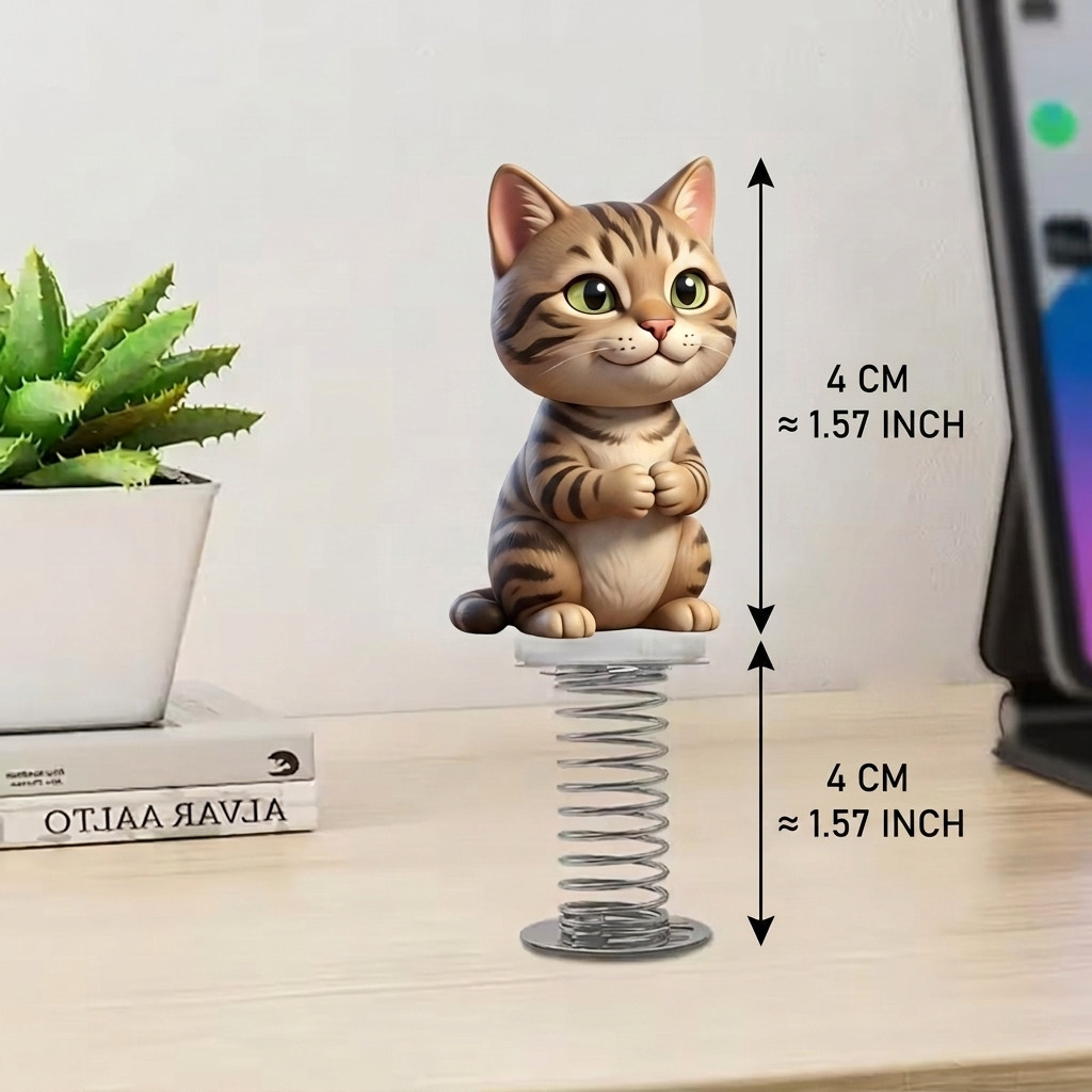 Custom 3D Character or Pet Bobblehead | Resin Material; Suitable for Cars and Offices (Dashboard/Desktop)